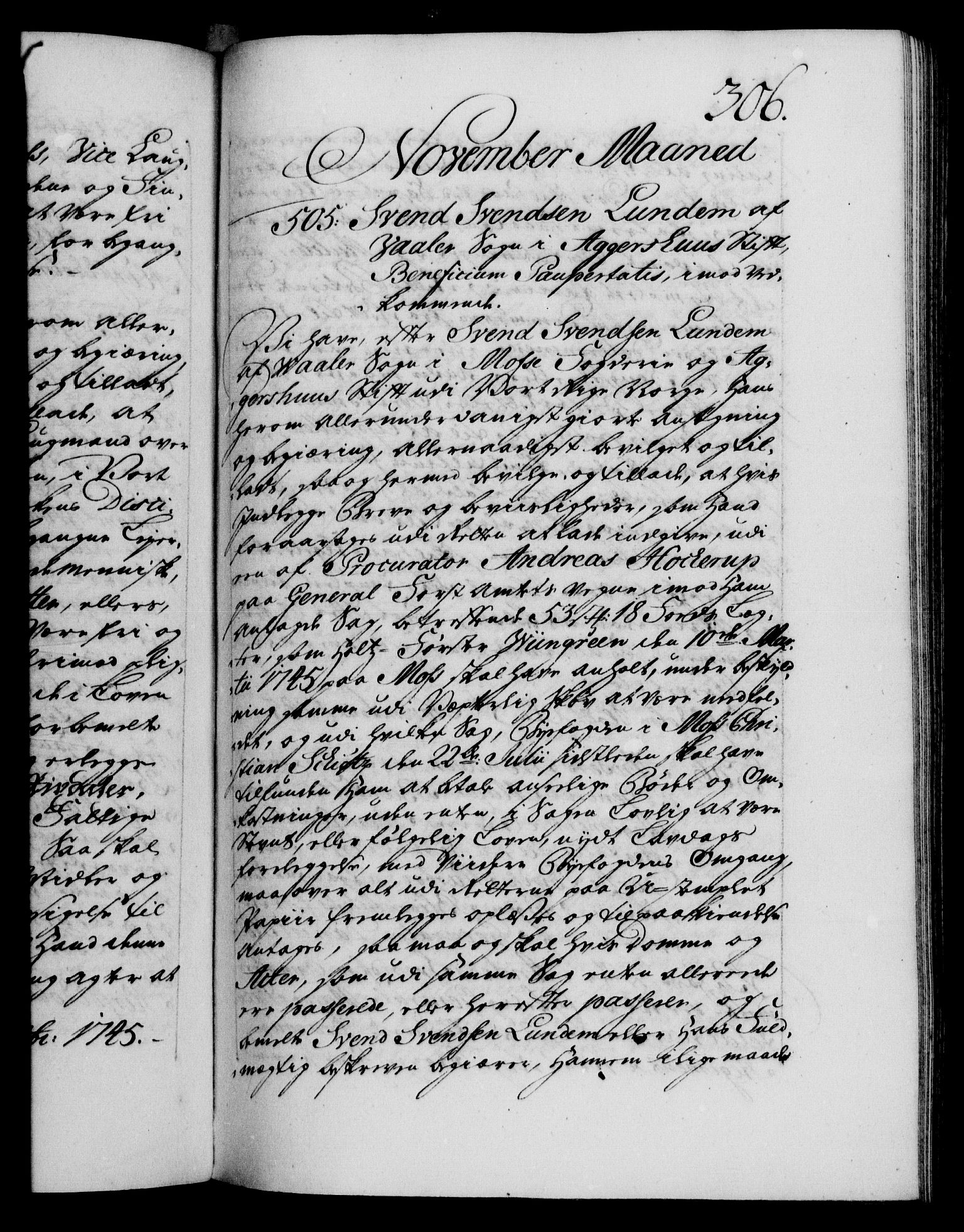 Danske Kanselli 1572-1799, RA/EA-3023/F/Fc/Fca/Fcaa/L0034: Norske registre, 1745-1746, s. 306a