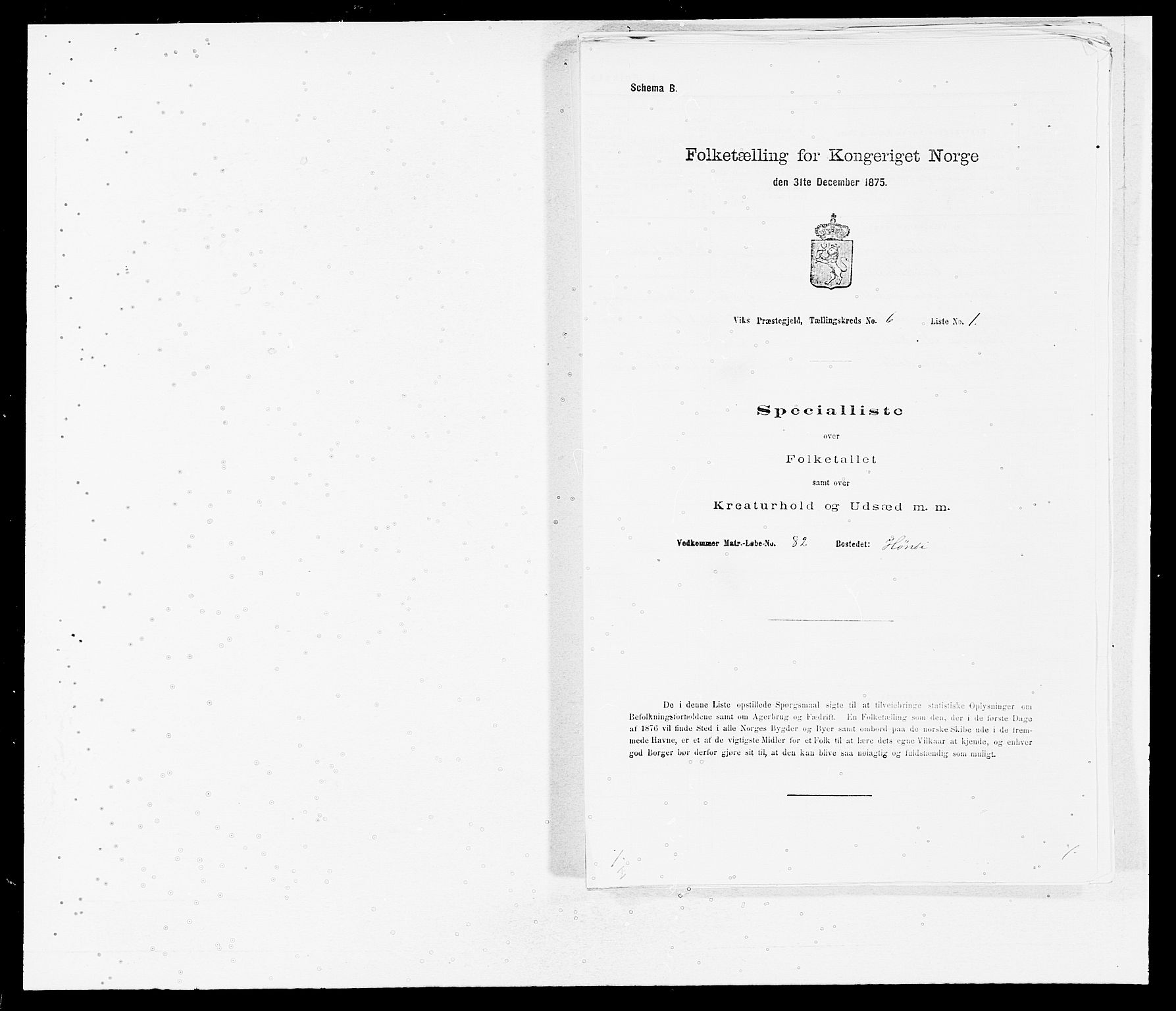 SAB, Folketelling 1875 for 1417P Vik prestegjeld, 1875, s. 701