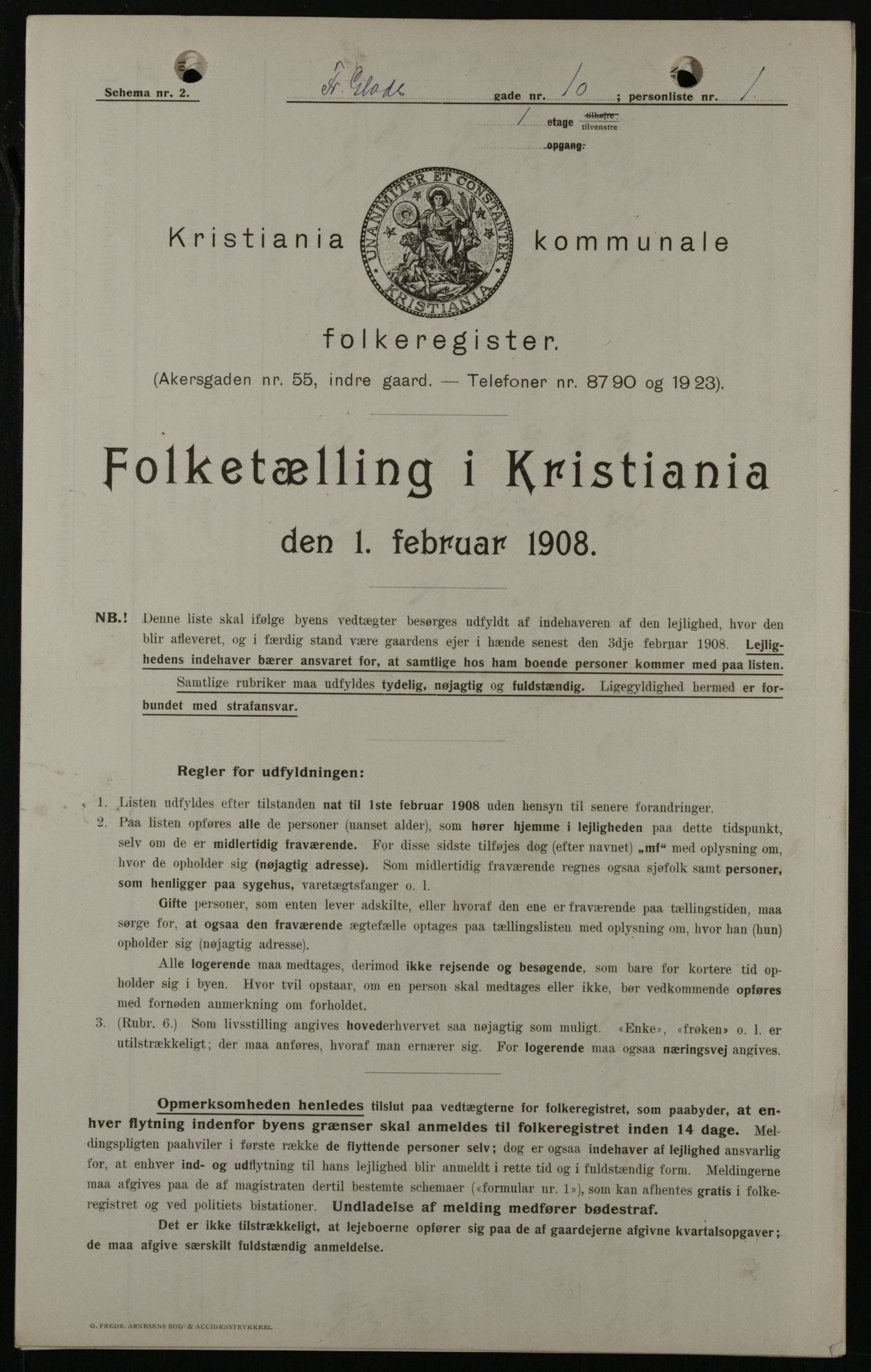 OBA, Kommunal folketelling 1.2.1908 for Kristiania kjøpstad, 1908, s. 23977