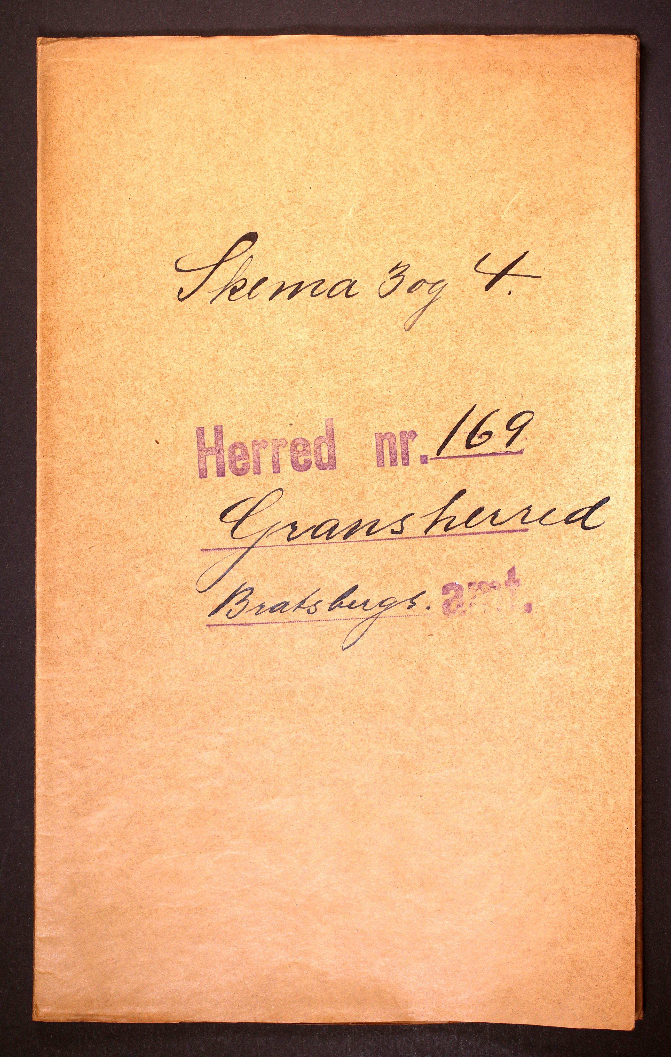 RA, Folketelling 1910 for 0824 Gransherad herred, 1910, s. 1