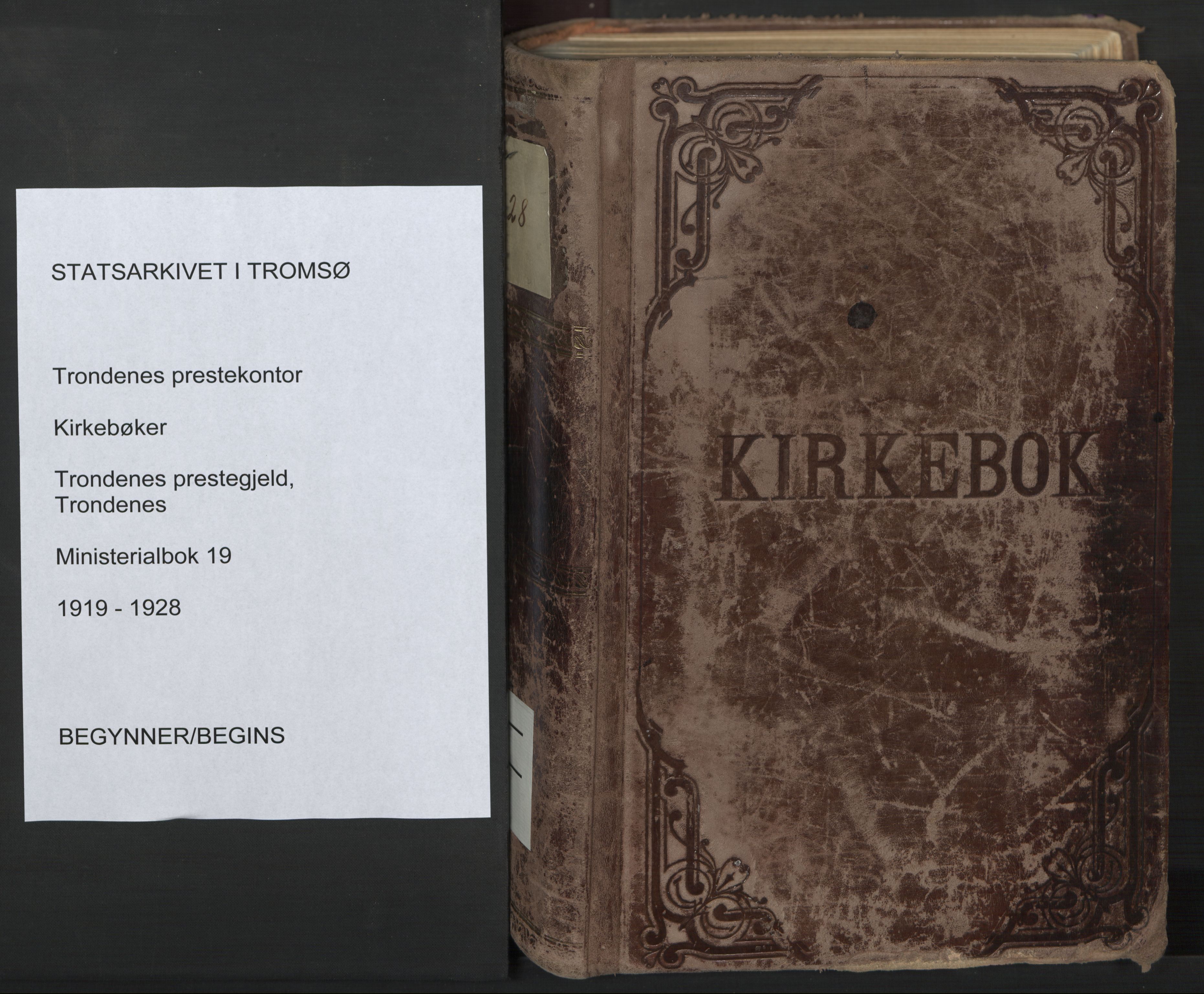 Trondenes sokneprestkontor, AV/SATØ-S-1319/H/Ha/L0019kirke: Ministerialbok nr. 19, 1919-1928