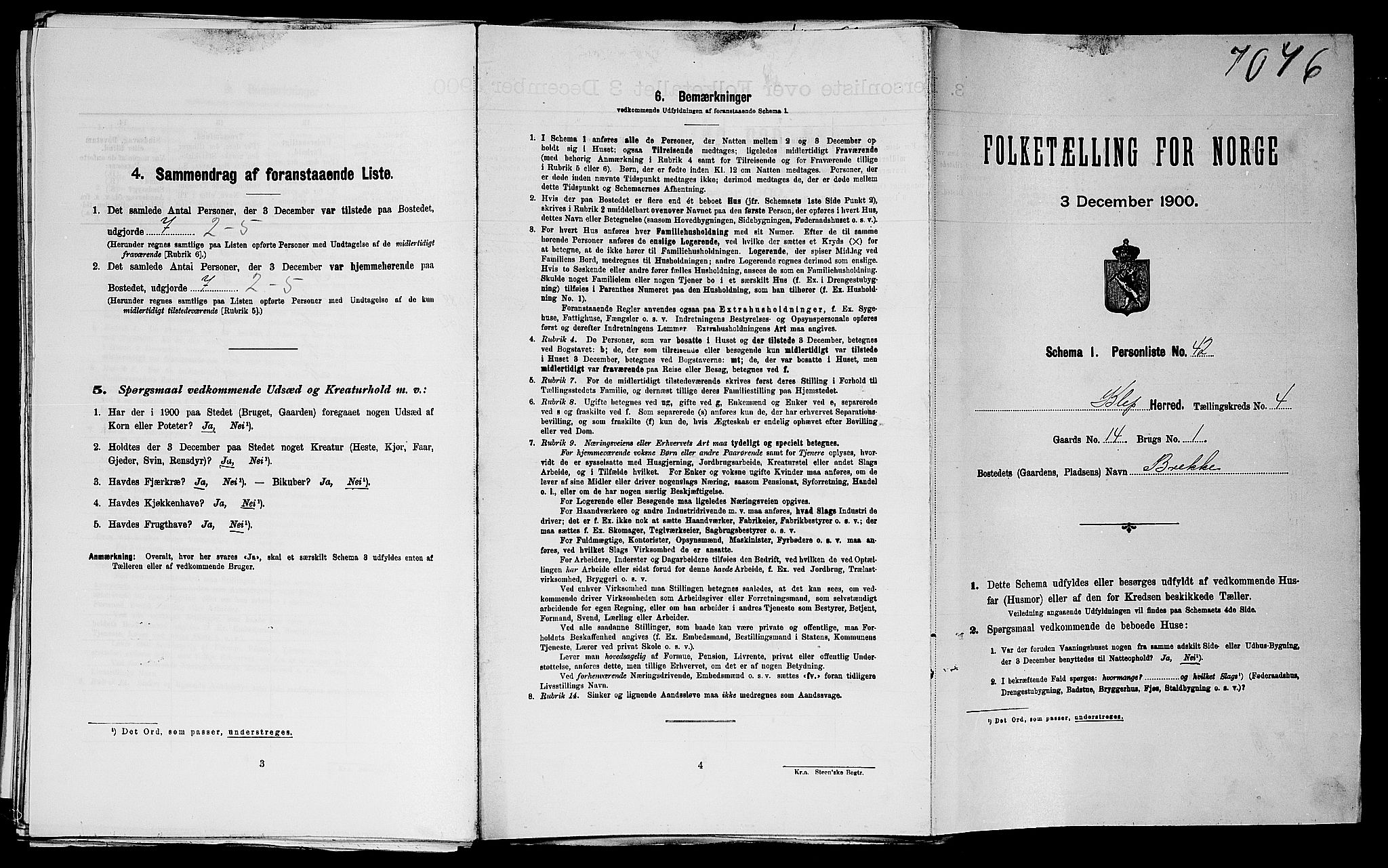 SAST, Folketelling 1900 for 1120 Klepp herred, 1900, s. 465
