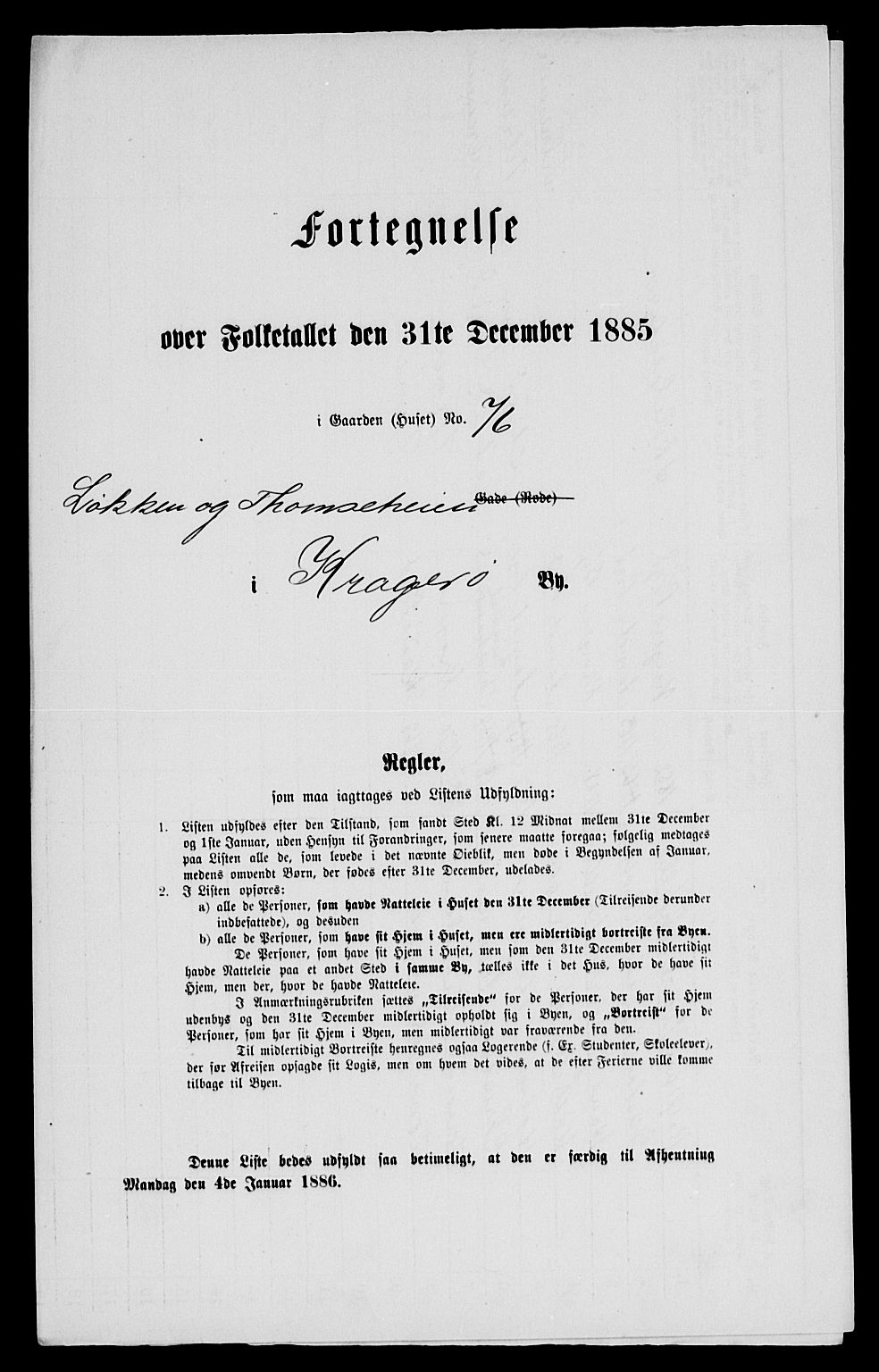 SAKO, Folketelling 1885 for 0801 Kragerø kjøpstad, 1885, s. 806