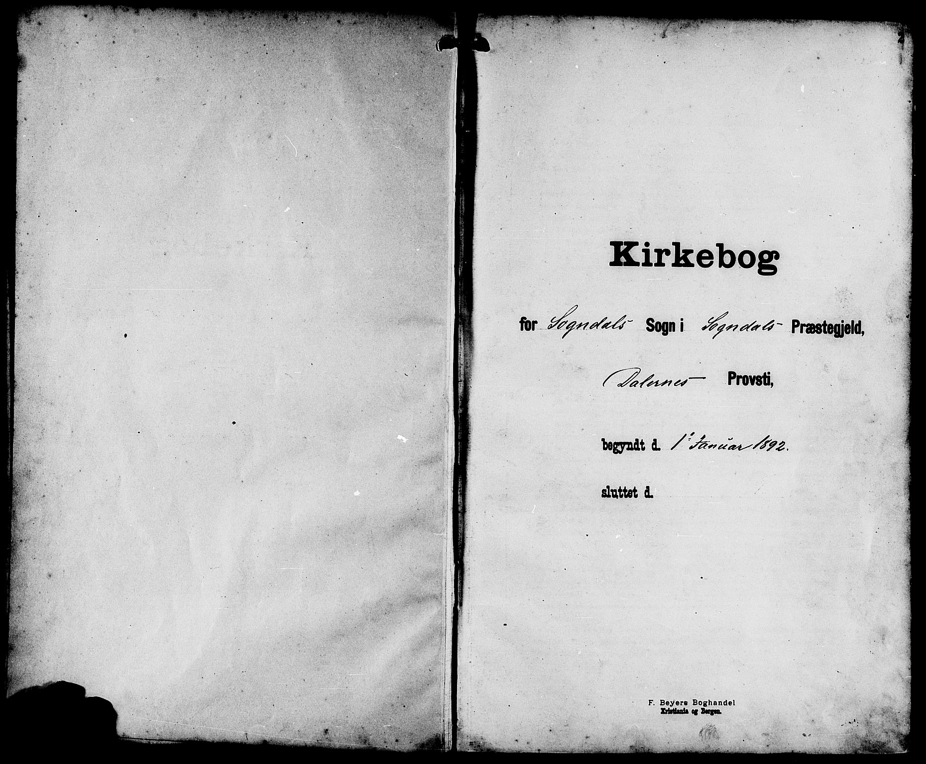 Sokndal sokneprestkontor, SAST/A-101808: Klokkerbok nr. B 6, 1892-1907, s. 2