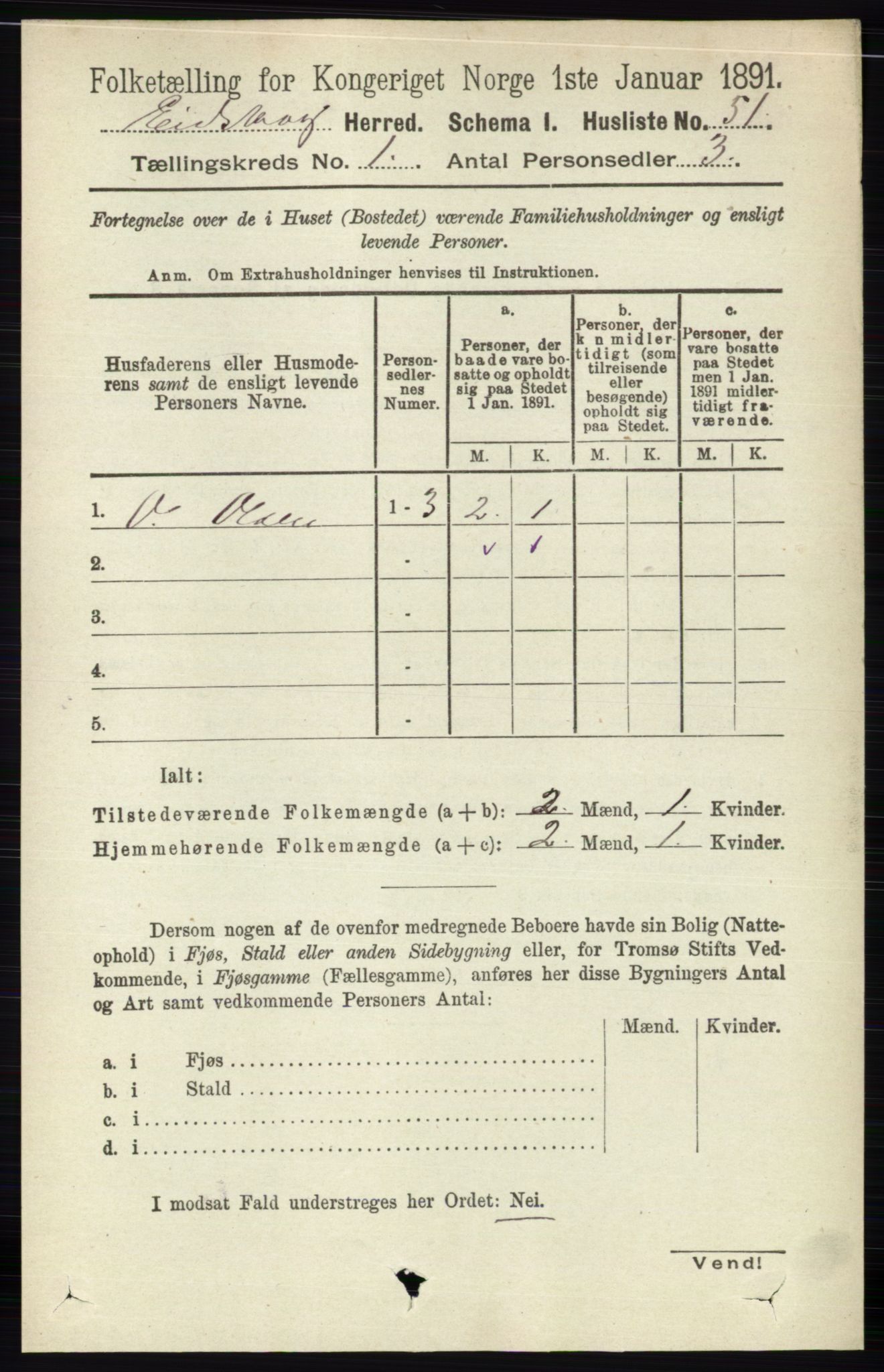 RA, Folketelling 1891 for 0420 Eidskog herred, 1891, s. 89