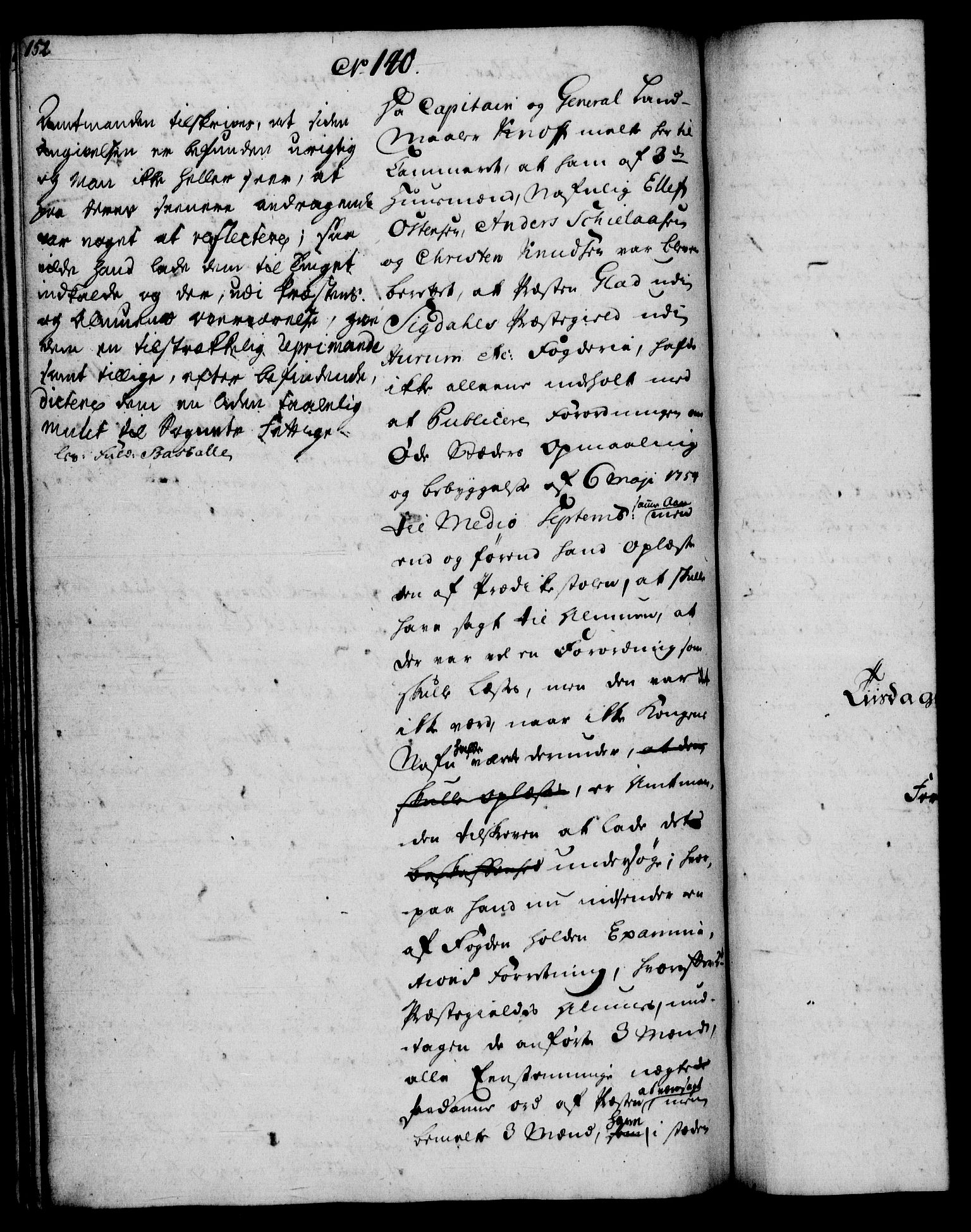 Rentekammeret, Kammerkanselliet, RA/EA-3111/G/Gh/Gha/L0033: Norsk ekstraktmemorialprotokoll (merket RK 53.78), 1755-1756, s. 152