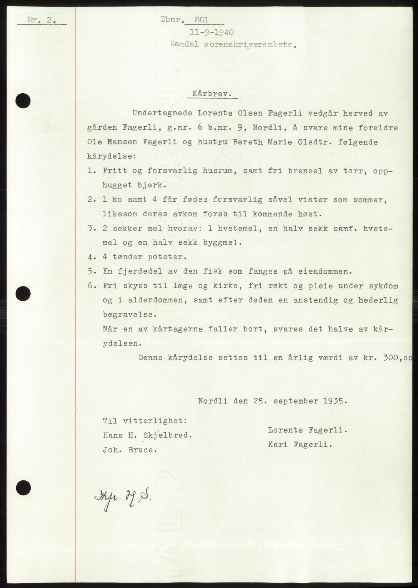 Namdal sorenskriveri, SAT/A-4133/1/2/2C: Pantebok nr. -, 1940-1941, Tingl.dato: 11.09.1940