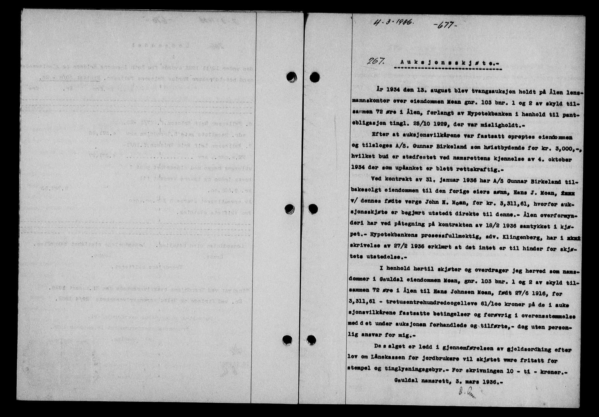 Gauldal sorenskriveri, SAT/A-0014/1/2/2C/L0045: Pantebok nr. 47-49, 1935-1936, Tingl.dato: 04.03.1936