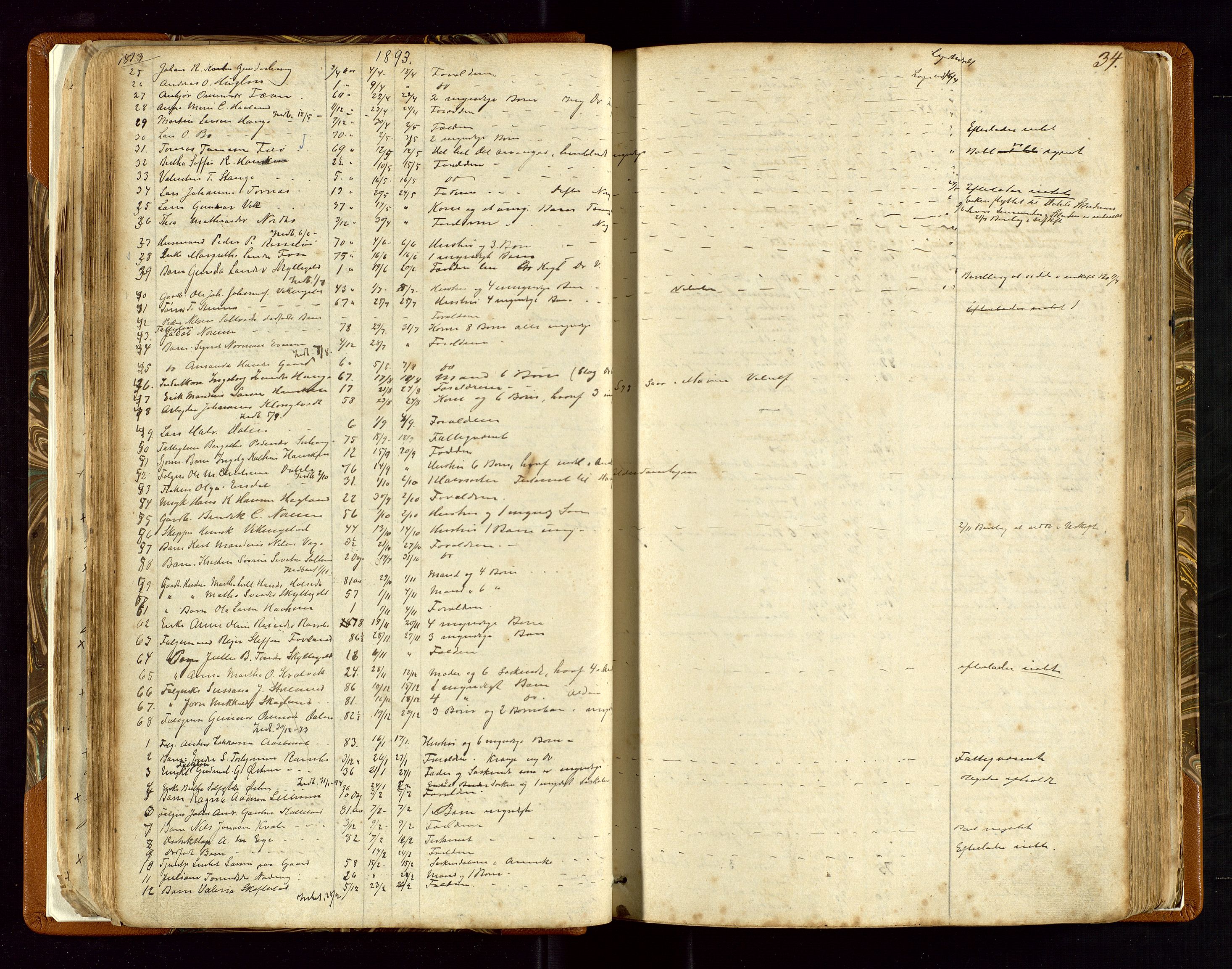 Torvestad lensmannskontor, AV/SAST-A-100307/1/Gga/L0001: "Protocol over Straffanger i Torvestads Thinglaugs Lensmandsarrest", 1883-1931, s. 34
