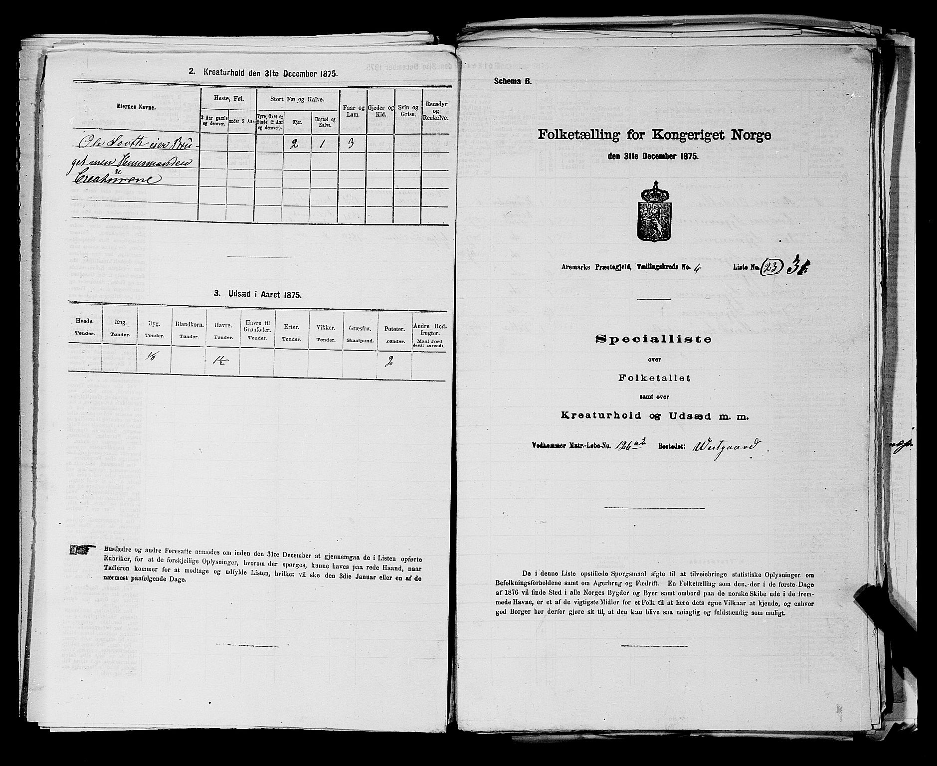 RA, Folketelling 1875 for 0118P Aremark prestegjeld, 1875, s. 878