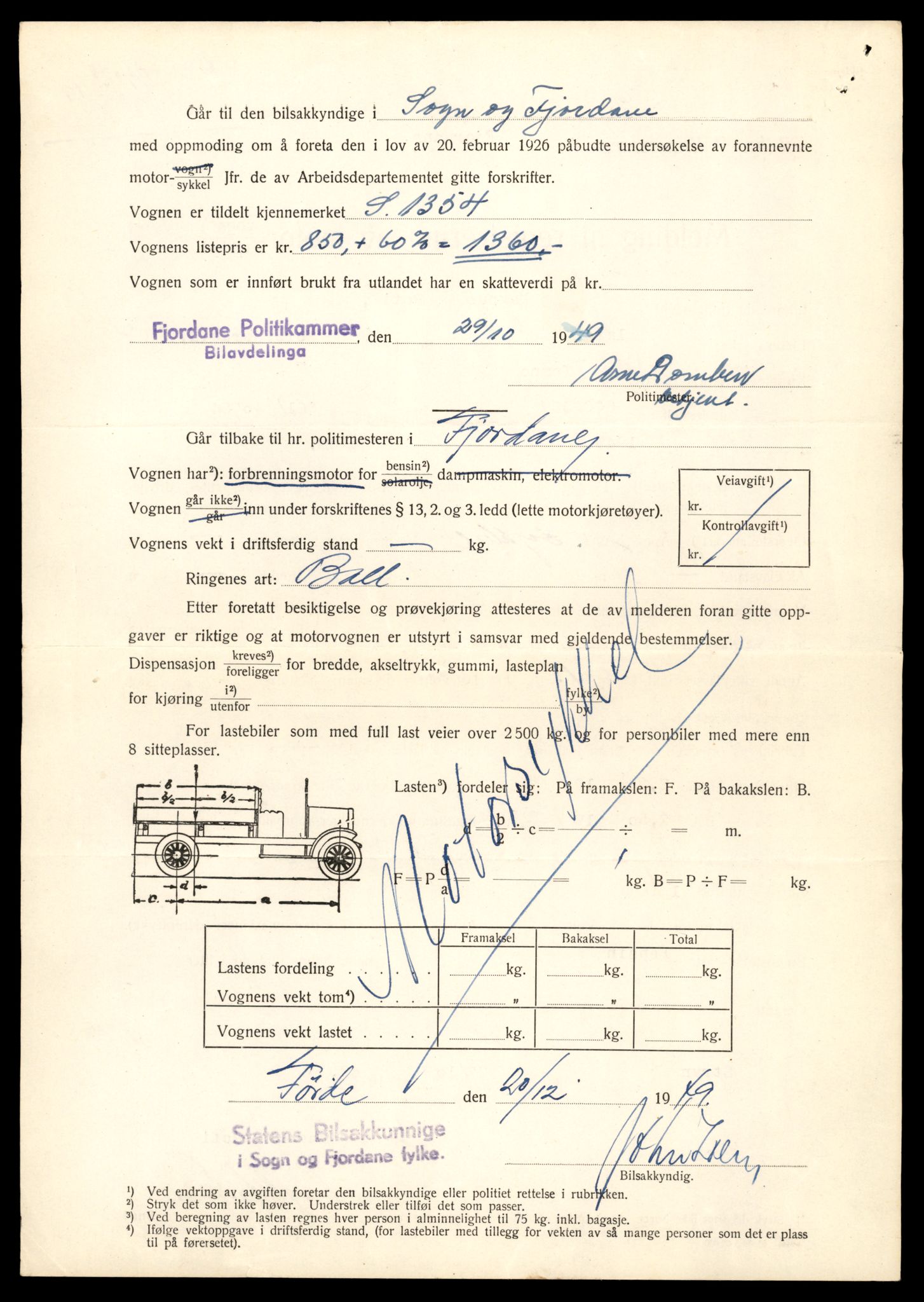 Møre og Romsdal vegkontor - Ålesund trafikkstasjon, AV/SAT-A-4099/F/Fe/L0040: Registreringskort for kjøretøy T 13531 - T 13709, 1927-1998, s. 2116