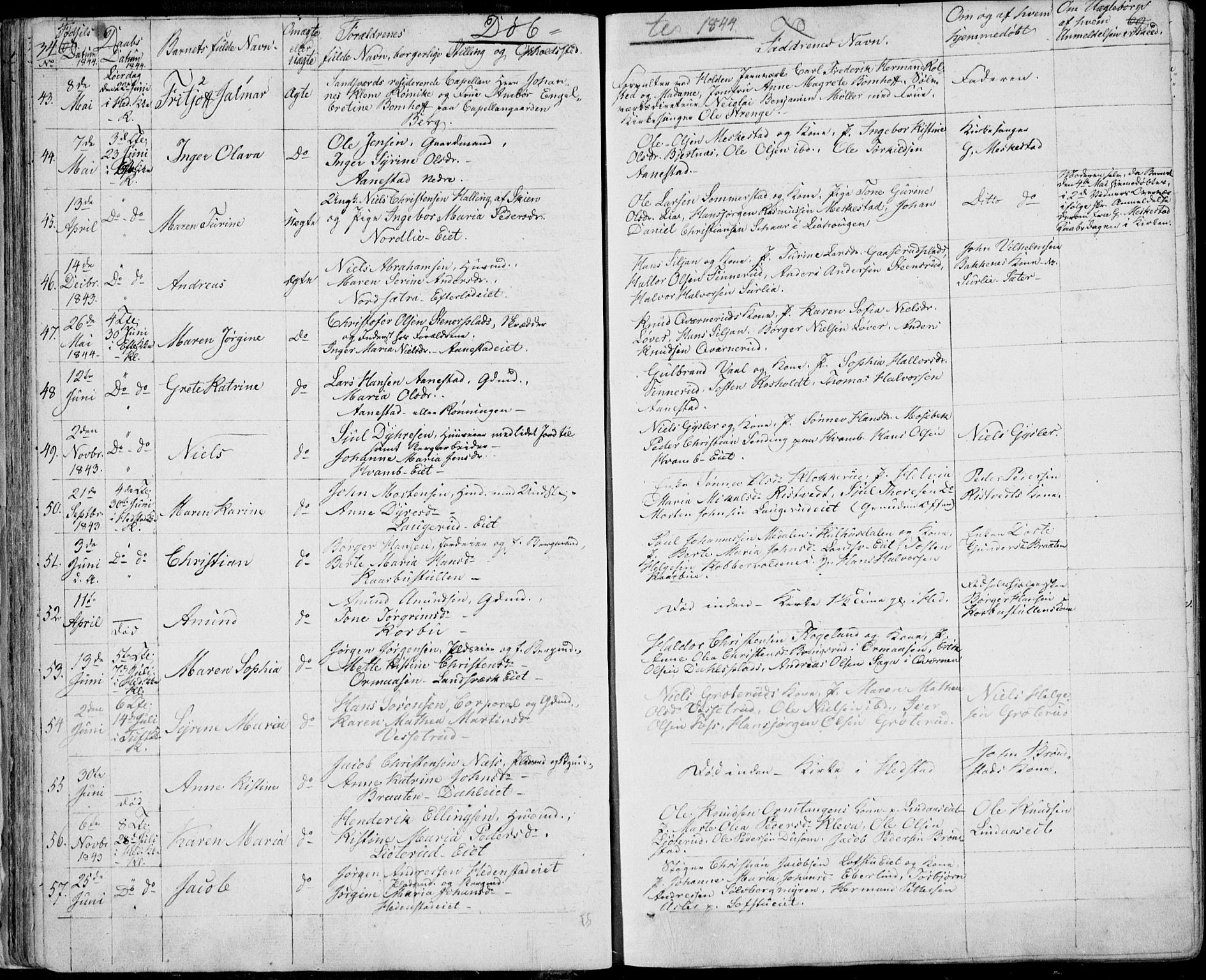 Sandsvær kirkebøker, AV/SAKO-A-244/F/Fa/L0005: Ministerialbok nr. I 5, 1840-1856, s. 68-69