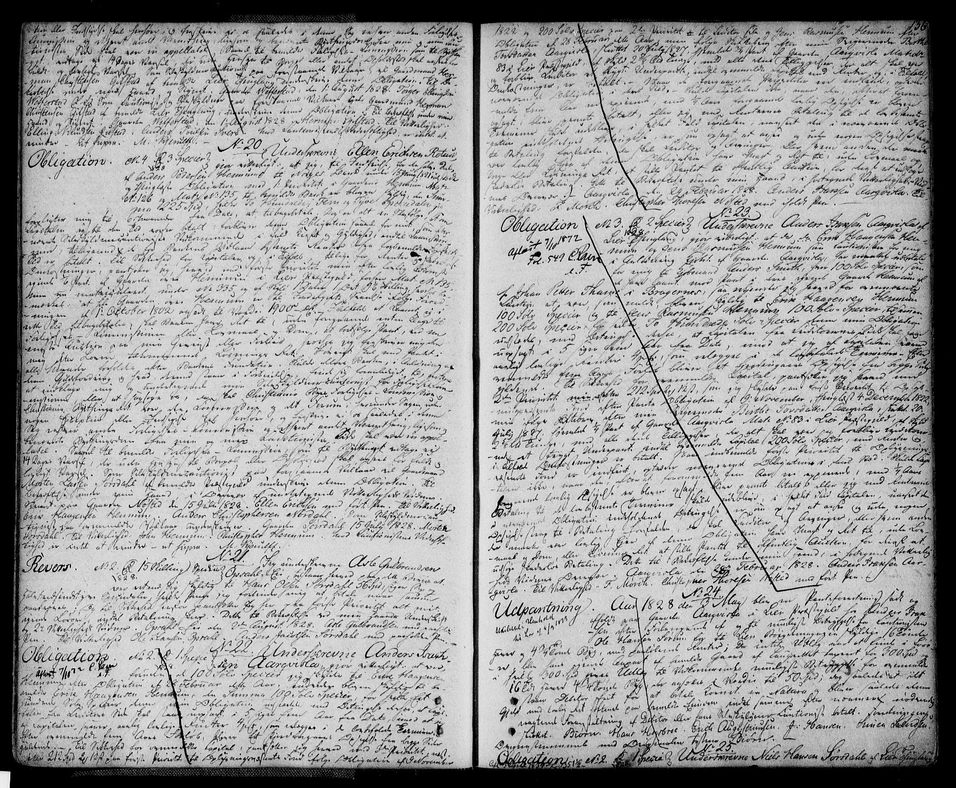Lier, Røyken og Hurum sorenskriveri, AV/SAKO-A-89/G/Ga/Gab/L0003a: Pantebok nr. 3a, 1825-1835, s. 136