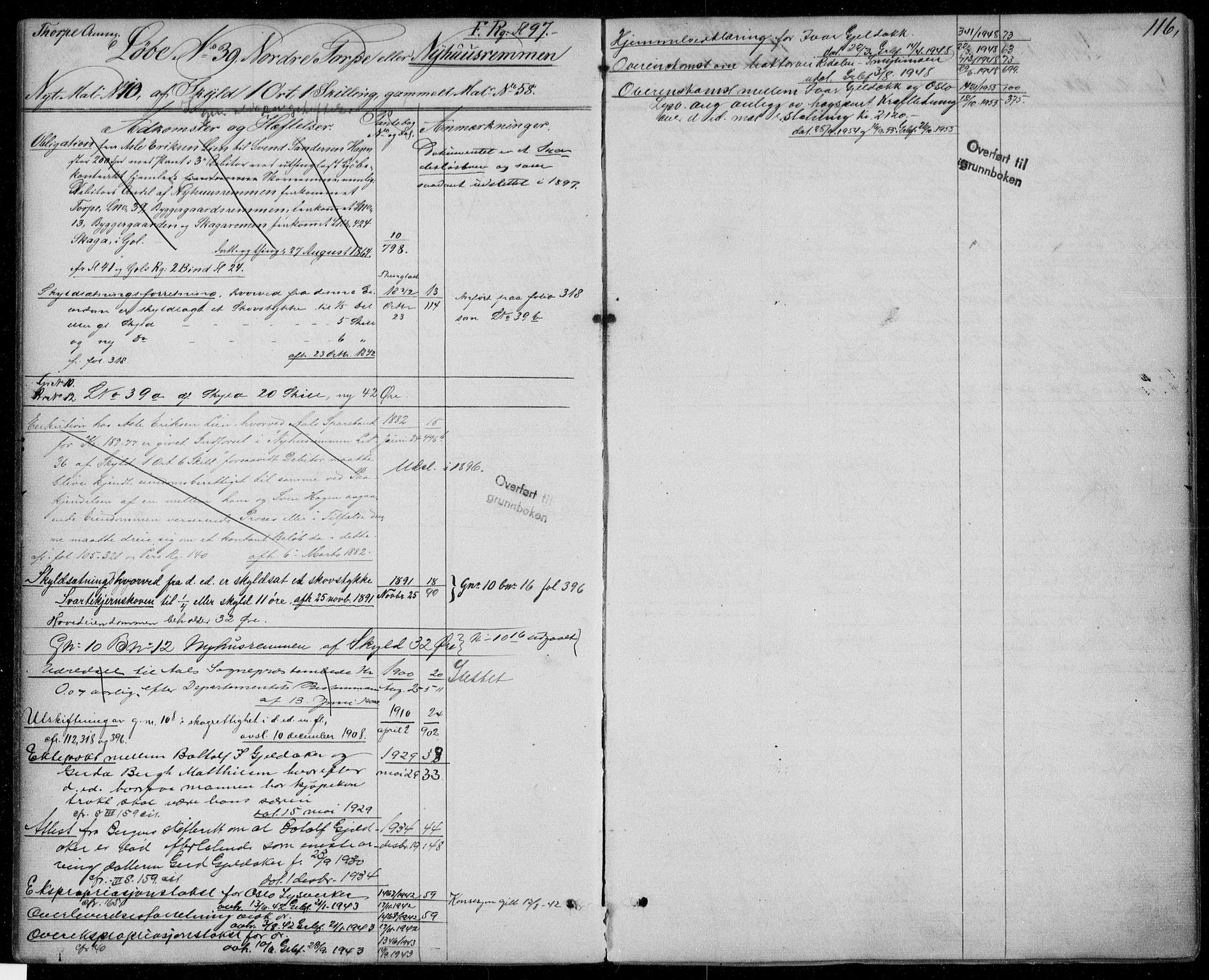 Hallingdal sorenskriveri, AV/SAKO-A-121/G/Gb/Gbc/L0002: Panteregister nr. III 2, s. 116