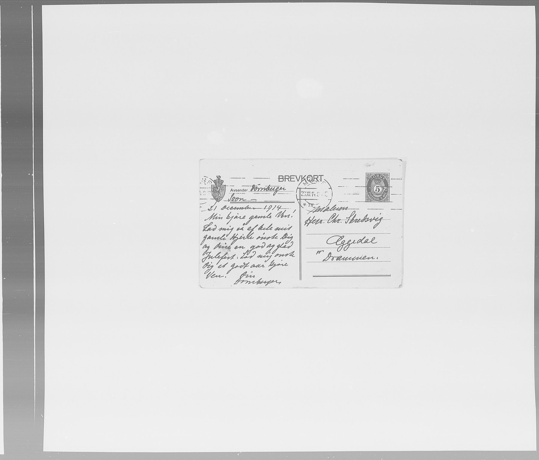 Skredsvig, Christian, AV/RA-PA-0353/E/L0001: Privatbrev fra enkeltpersoner, 1888-1961, s. 43