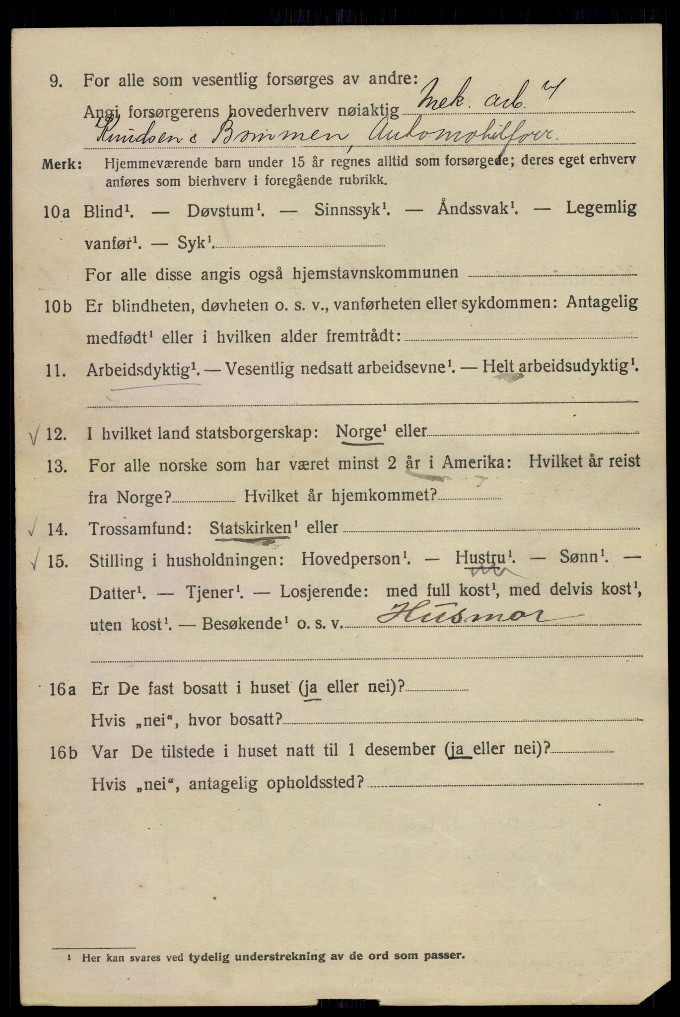 SAO, Folketelling 1920 for 0301 Kristiania kjøpstad, 1920, s. 306086