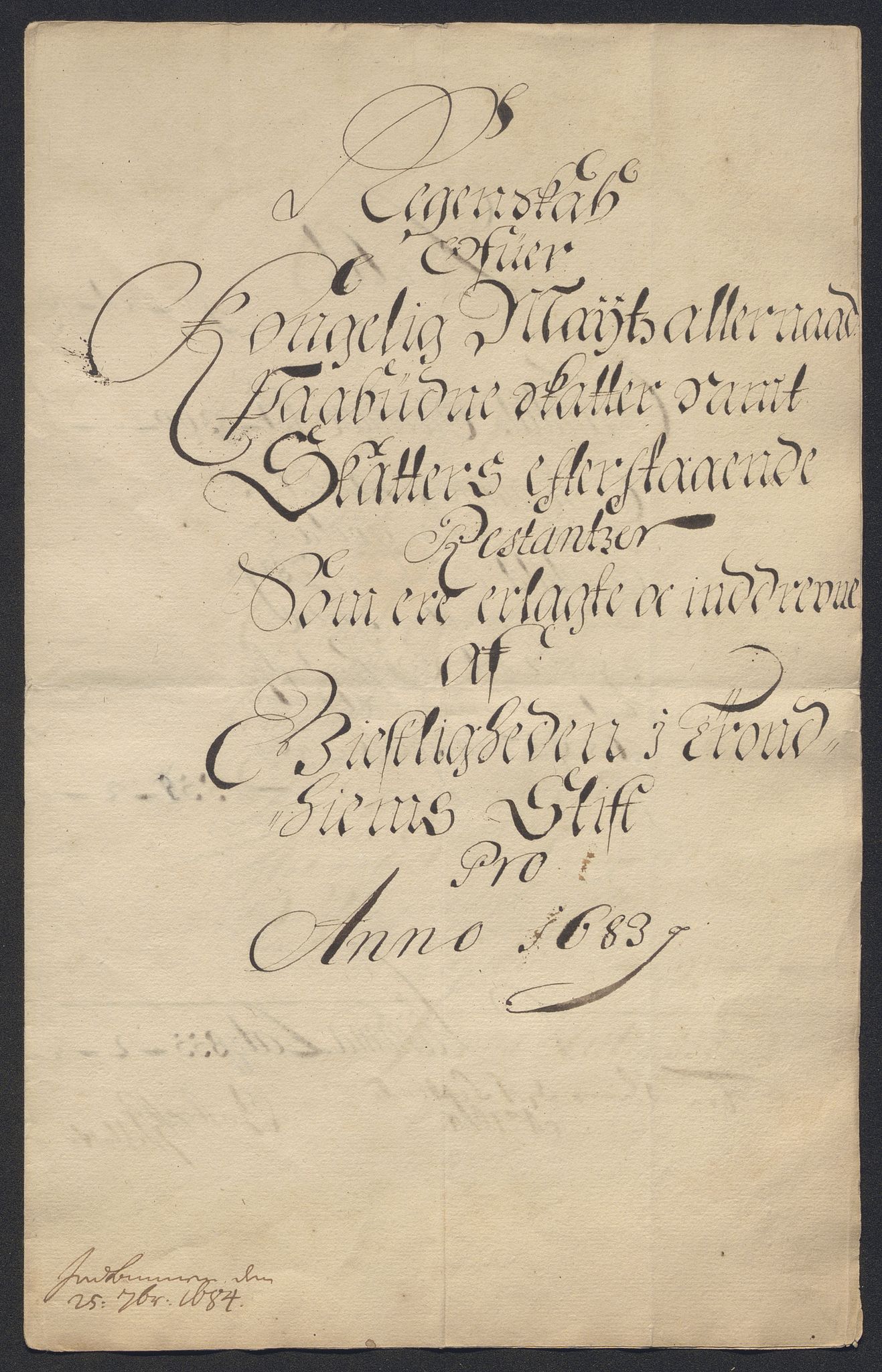 Rentekammeret inntil 1814, Reviderte regnskaper, Kirkeregnskap, AV/RA-EA-4067/Rf/L0129: Kirkeregnskap, 1625-1684, s. 596