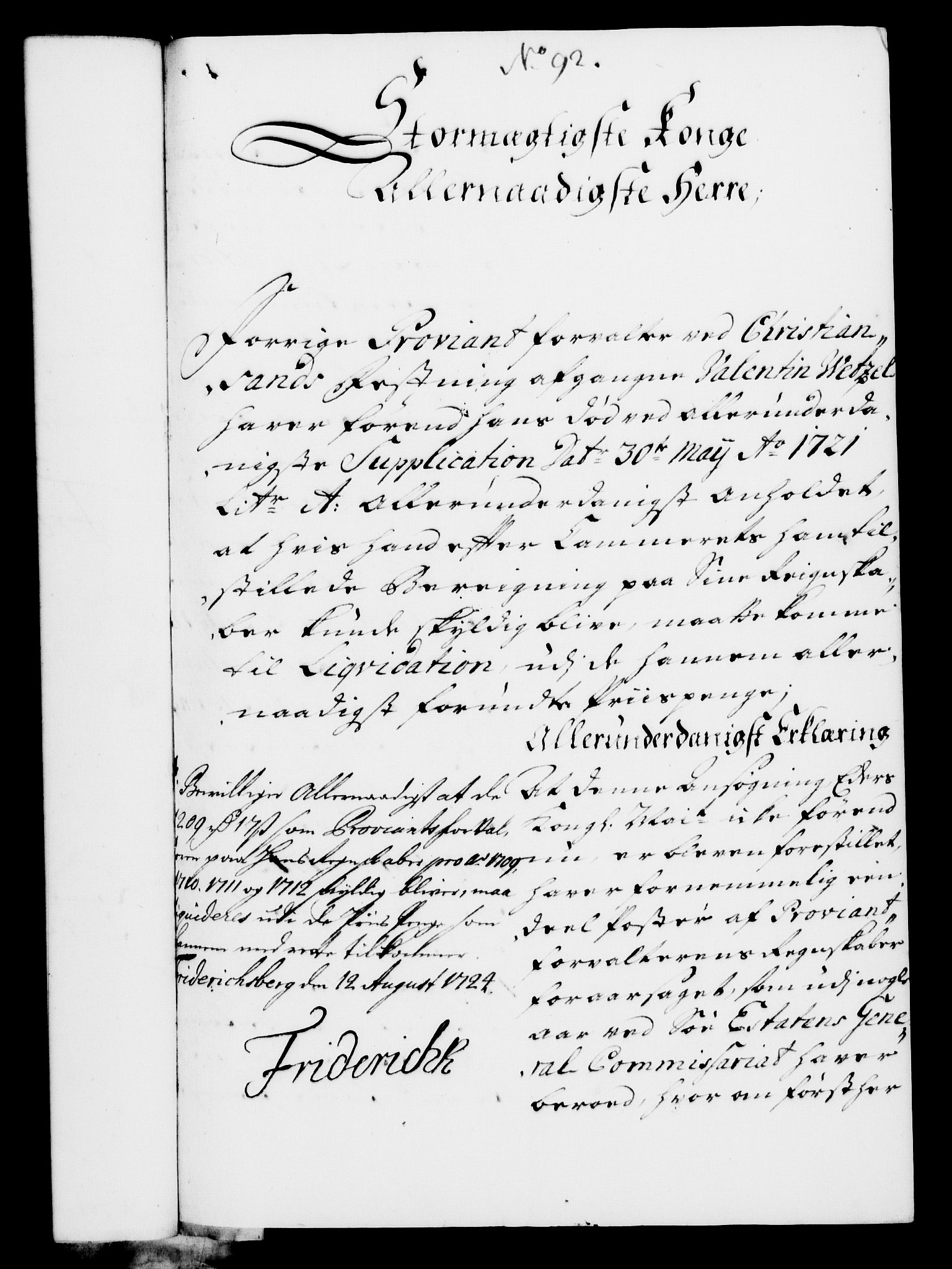 Rentekammeret, Kammerkanselliet, AV/RA-EA-3111/G/Gf/Gfa/L0007: Norsk relasjons- og resolusjonsprotokoll (merket RK 52.7), 1724, s. 627