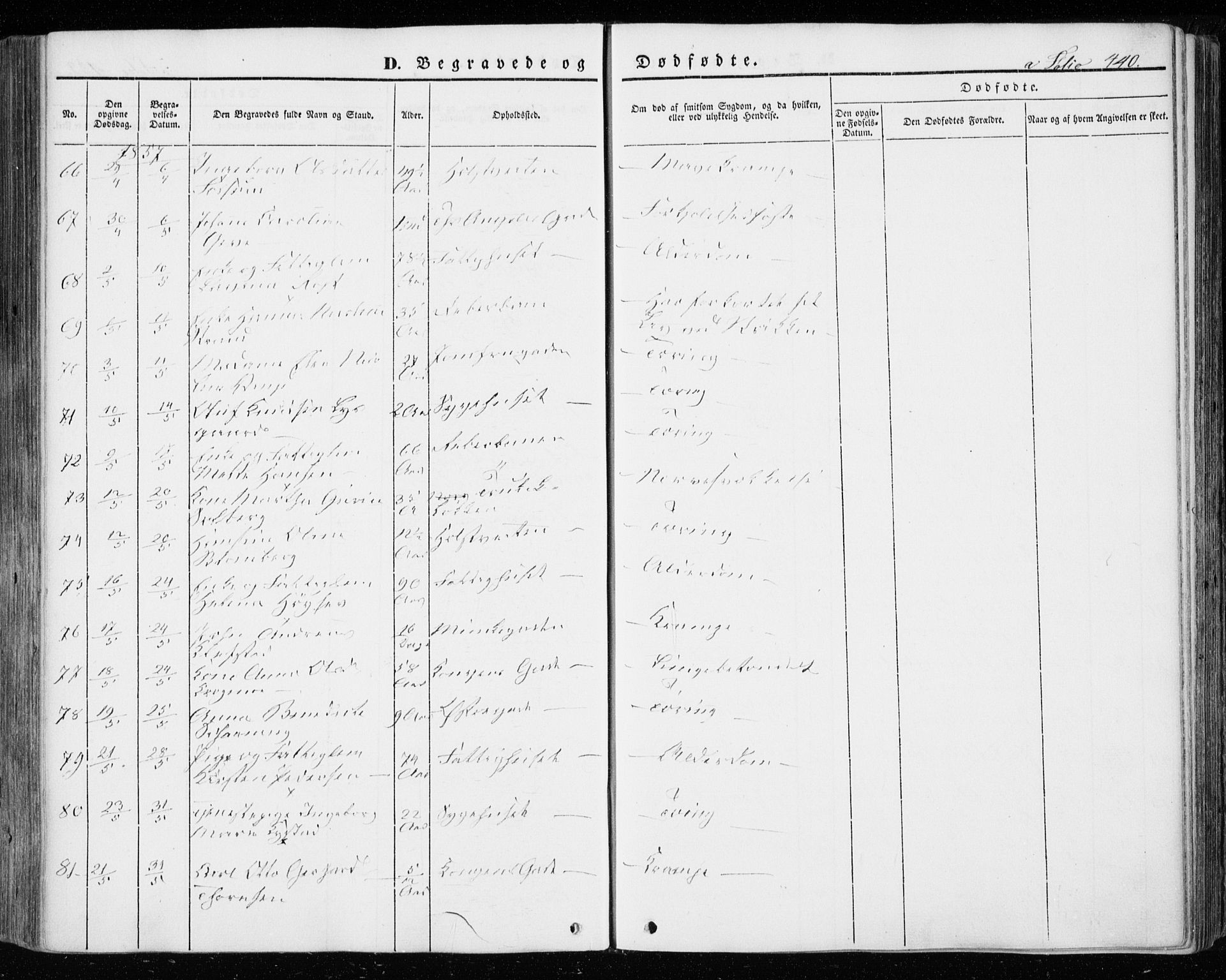 Ministerialprotokoller, klokkerbøker og fødselsregistre - Sør-Trøndelag, SAT/A-1456/601/L0051: Ministerialbok nr. 601A19, 1848-1857, s. 440