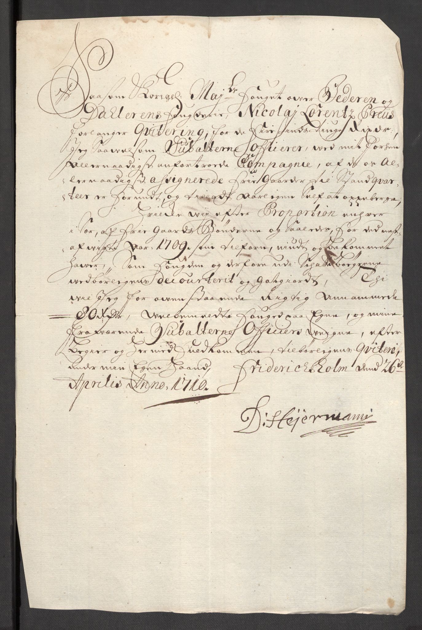 Rentekammeret inntil 1814, Reviderte regnskaper, Fogderegnskap, AV/RA-EA-4092/R46/L2734: Fogderegnskap Jæren og Dalane, 1709-1710, s. 50