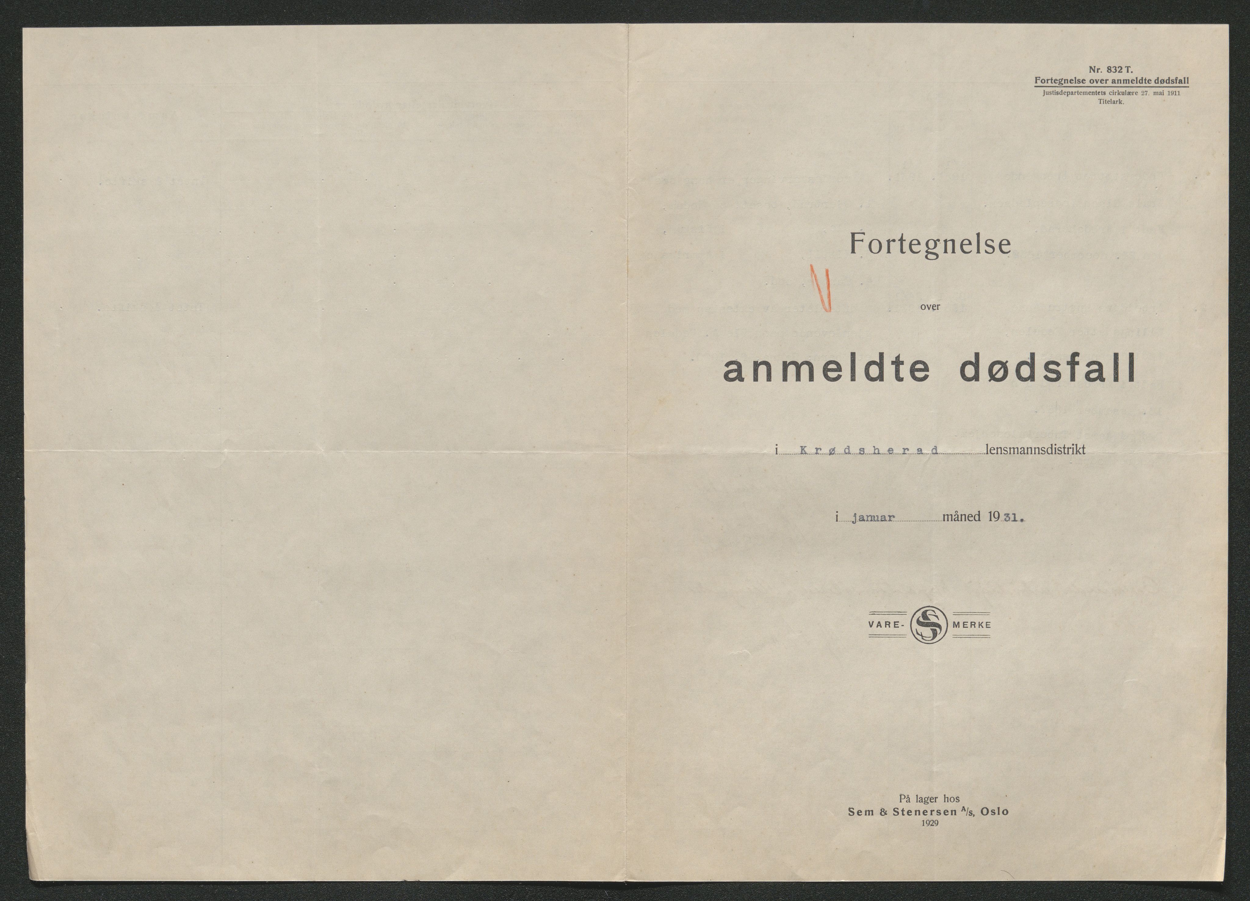 Eiker, Modum og Sigdal sorenskriveri, AV/SAKO-A-123/H/Ha/Hab/L0046: Dødsfallsmeldinger, 1930-1931, s. 586