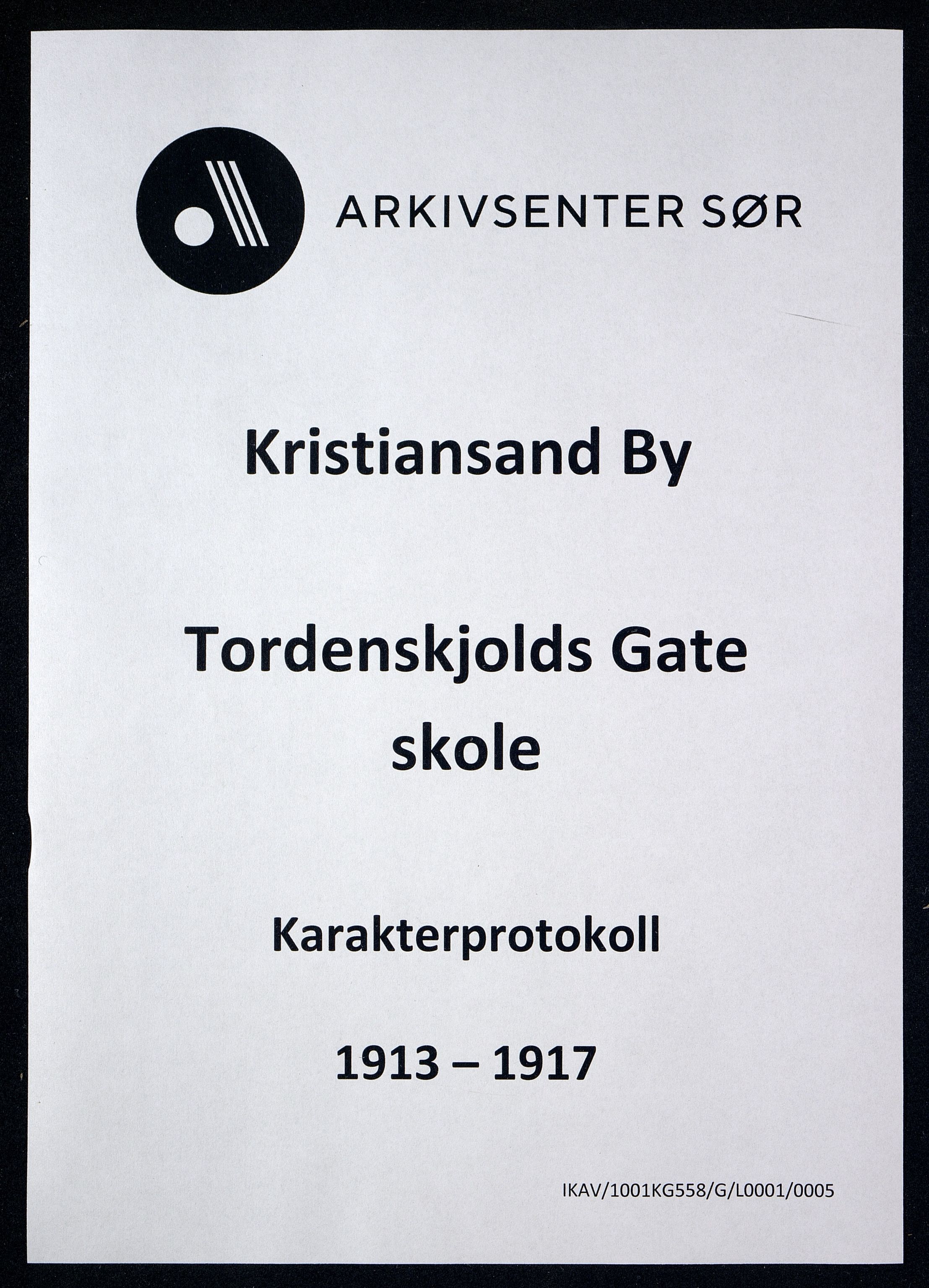 Kristiansand By - Tordenskjolds Gate Skole, IKAV/1001KG558/G/L0001/0005: Karakterprotokoller / Karakterprotokoll, 1913-1917