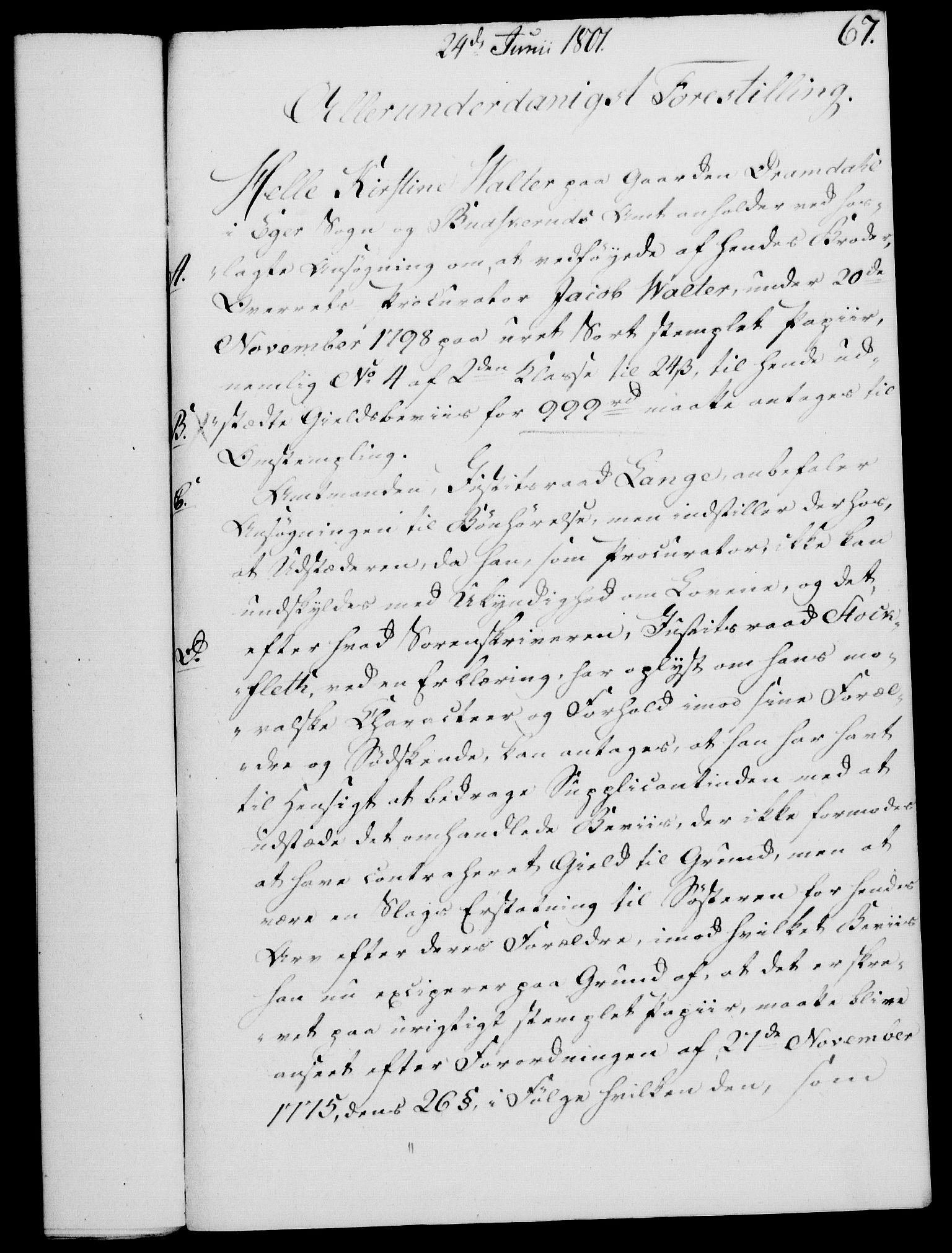 Rentekammeret, Kammerkanselliet, AV/RA-EA-3111/G/Gf/Gfa/L0083: Norsk relasjons- og resolusjonsprotokoll (merket RK 52.83), 1801, s. 398