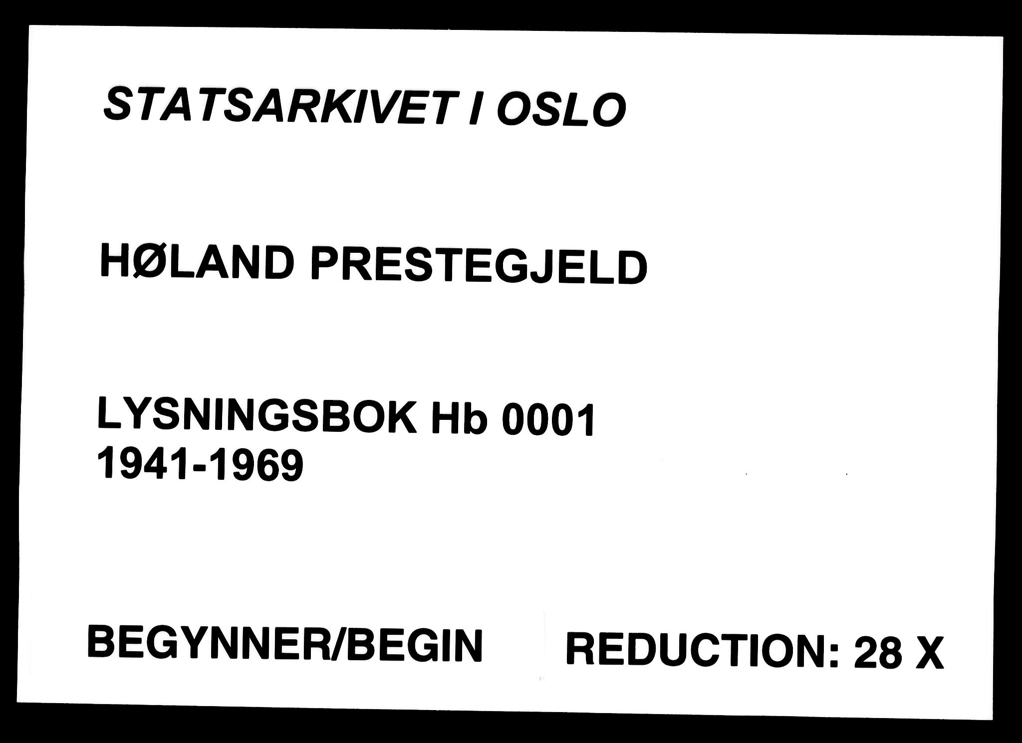 Høland prestekontor Kirkebøker, SAO/A-10346a/H/Hb/L0001: Lysningsprotokoll nr. II 1, 1941-1969