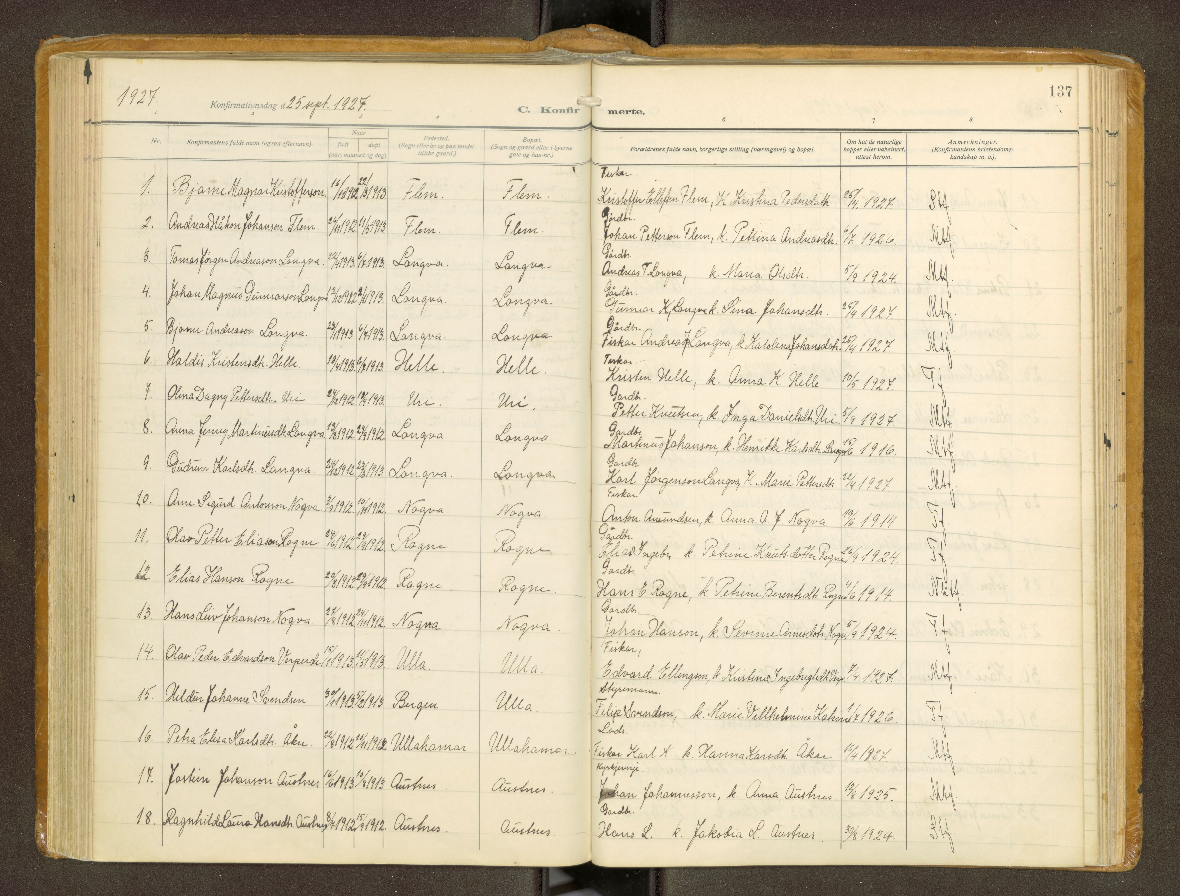 Ministerialprotokoller, klokkerbøker og fødselsregistre - Møre og Romsdal, AV/SAT-A-1454/536/L0518: Ministerialbok nr. 536A--, 1914-1931, s. 137