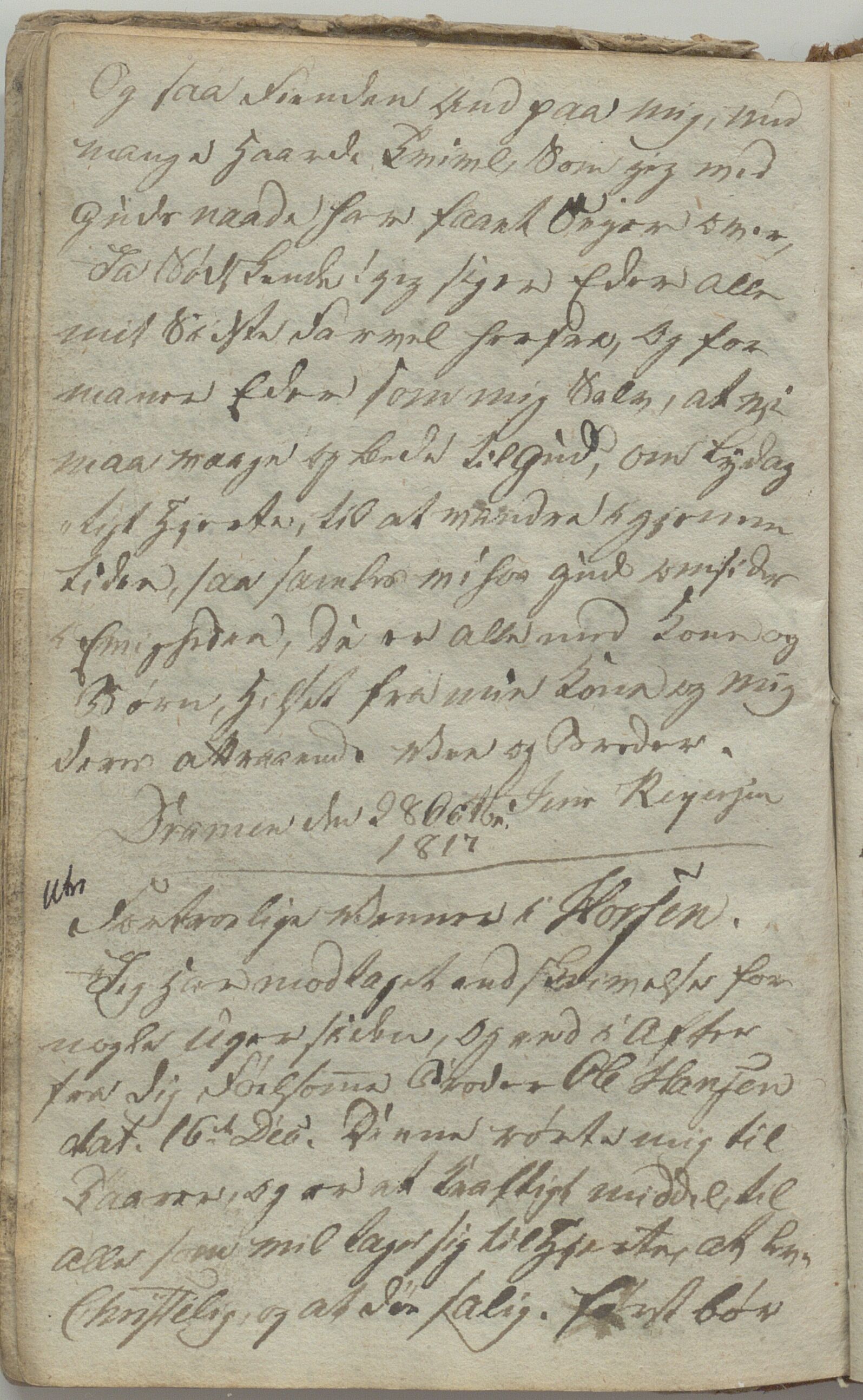 Heggtveitsamlingen, TMF/A-1007/H/L0049/0005: Kopibøker, brev, opptegnelser. / "Smaaland"- Bok tilhørt Ole Olsen Smaaland, 1815-1823