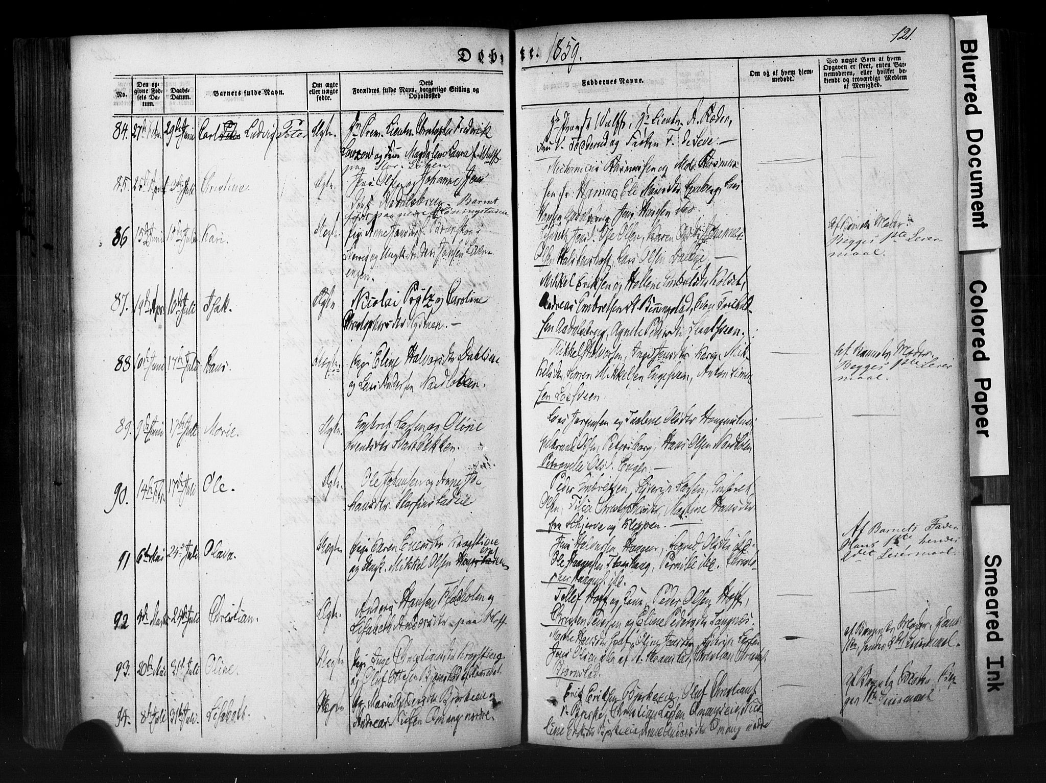 Løten prestekontor, AV/SAH-PREST-022/K/Ka/L0007: Ministerialbok nr. 7, 1850-1859, s. 121
