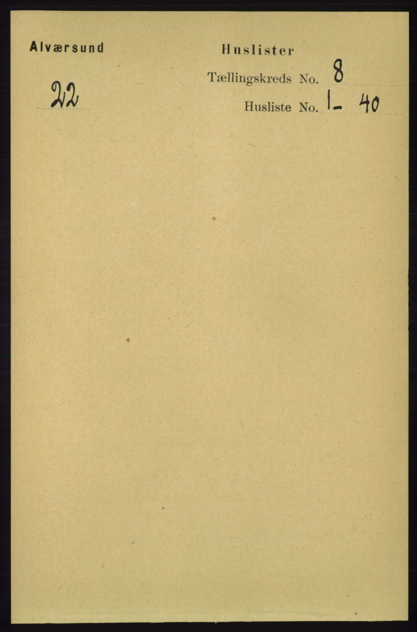 RA, Folketelling 1891 for 1257 Alversund herred, 1891, s. 2727