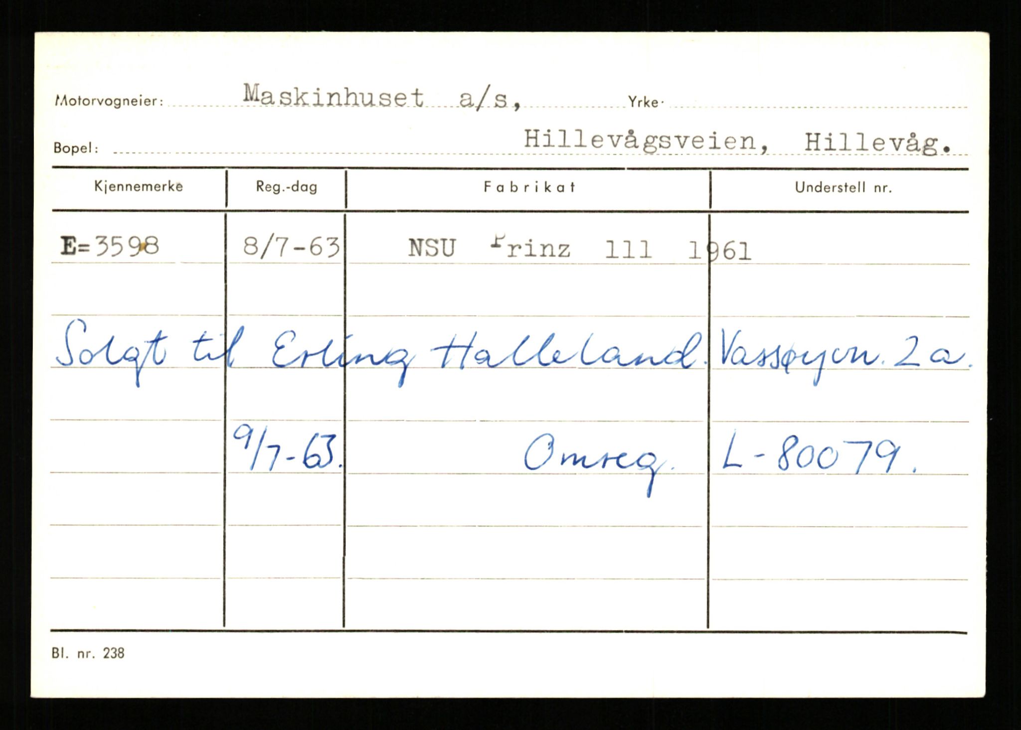 Stavanger trafikkstasjon, AV/SAST-A-101942/0/G/L0001: Registreringsnummer: 0 - 5782, 1930-1971, s. 2255