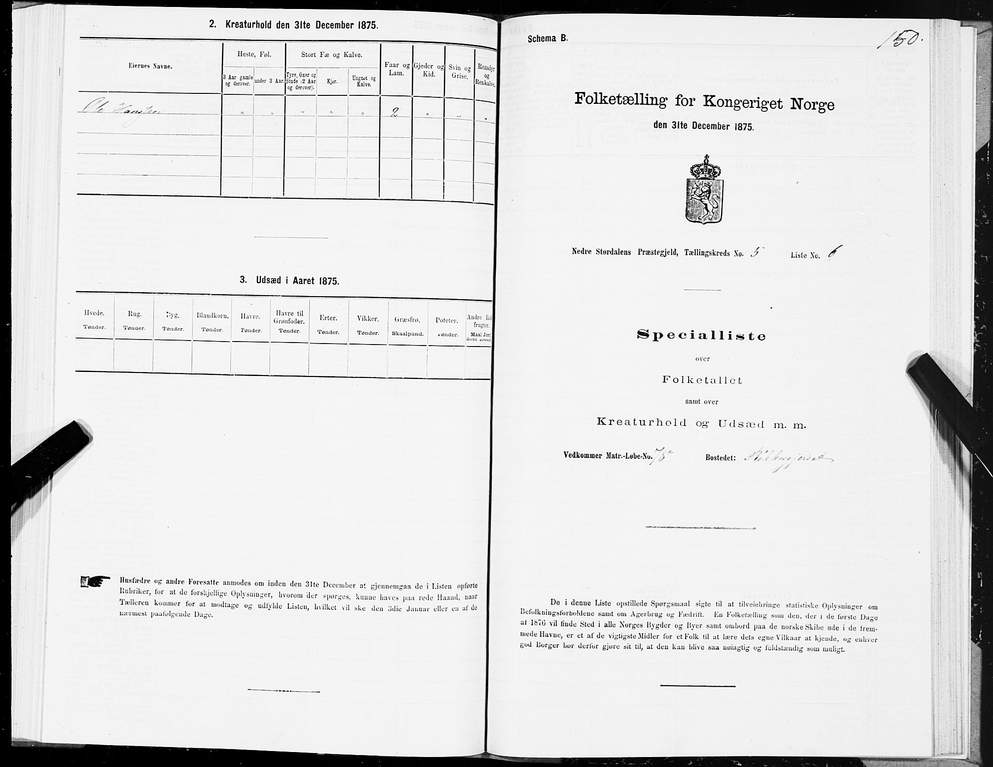 SAT, Folketelling 1875 for 1714P Nedre Stjørdal prestegjeld, 1875, s. 2150