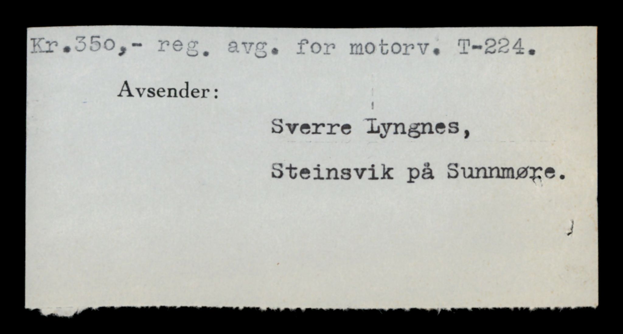 Møre og Romsdal vegkontor - Ålesund trafikkstasjon, SAT/A-4099/F/Fe/L0002: Registreringskort for kjøretøy T 128 - T 231, 1927-1998, s. 2765