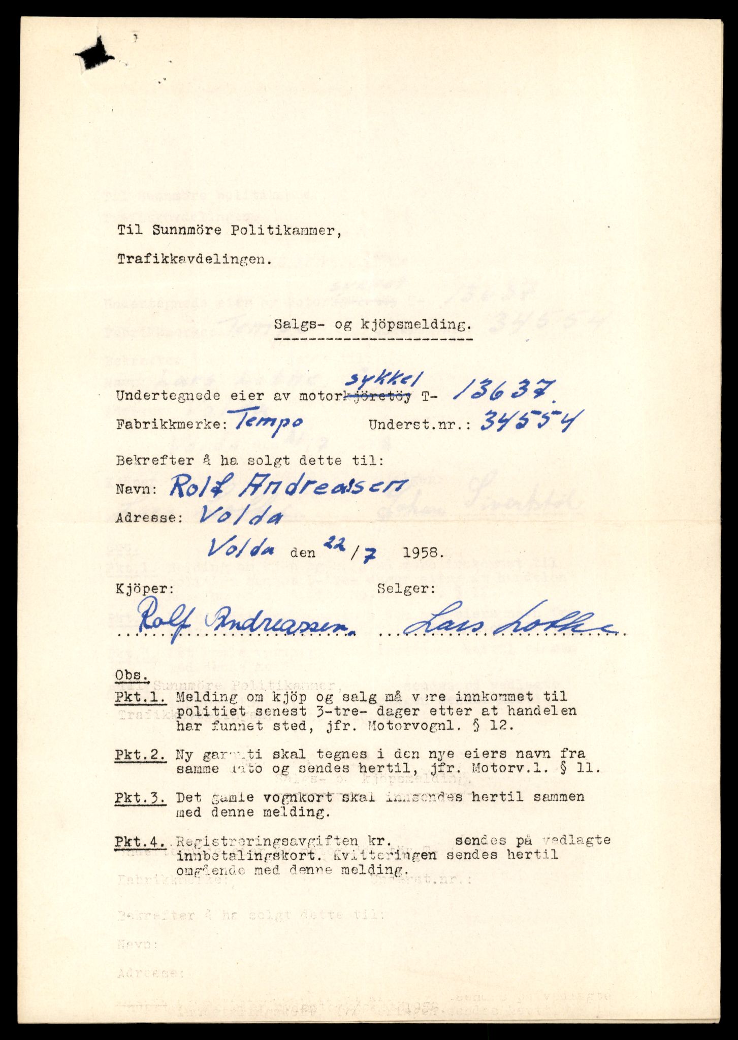 Møre og Romsdal vegkontor - Ålesund trafikkstasjon, AV/SAT-A-4099/F/Fe/L0040: Registreringskort for kjøretøy T 13531 - T 13709, 1927-1998, s. 1849