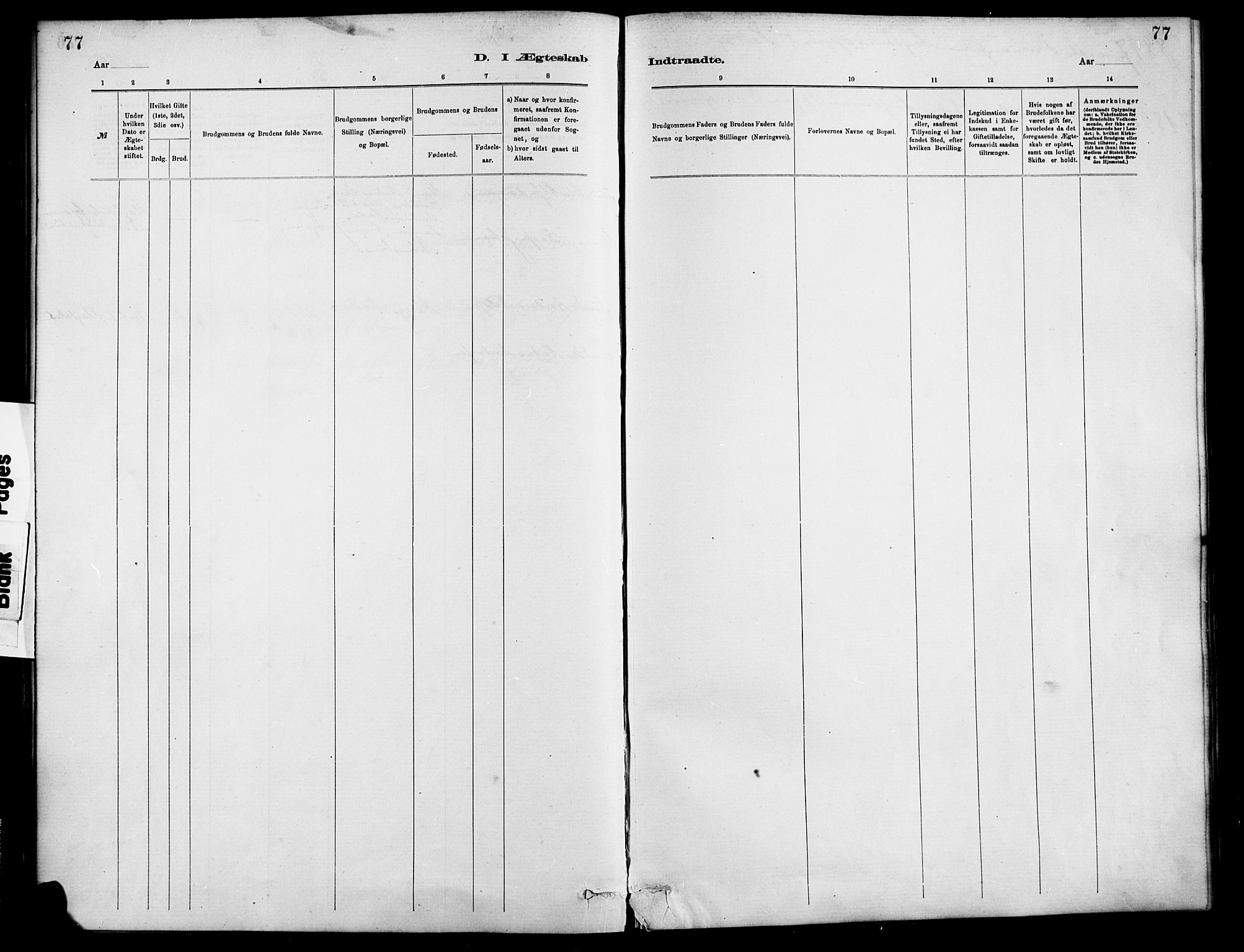 Barbu sokneprestkontor, SAK/1111-0003/F/Fa/L0003: Ministerialbok nr. A 3, 1883-1898, s. 77