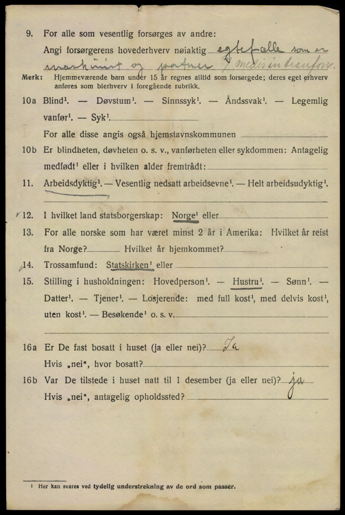 SAO, Folketelling 1920 for 0301 Kristiania kjøpstad, 1920, s. 540736