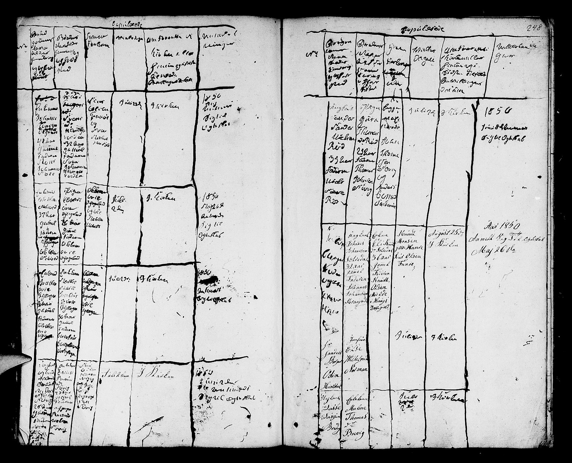 Fana Sokneprestembete, AV/SAB-A-75101/H/Hab/Habb/L0001: Klokkerbok nr. B 1, 1837-1855, s. 248