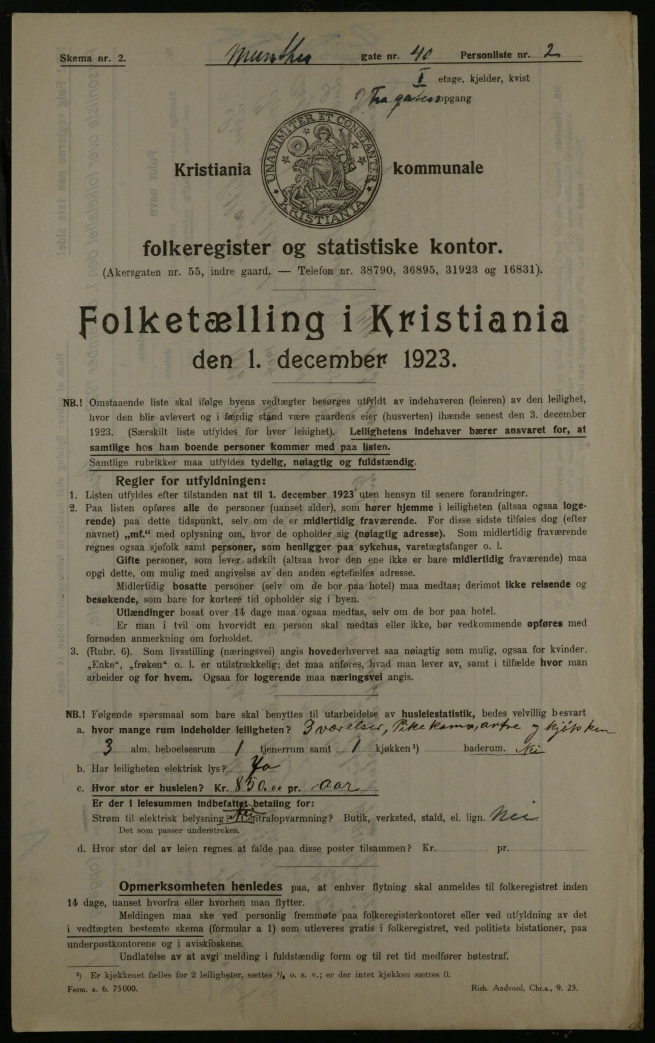 OBA, Kommunal folketelling 1.12.1923 for Kristiania, 1923, s. 75127