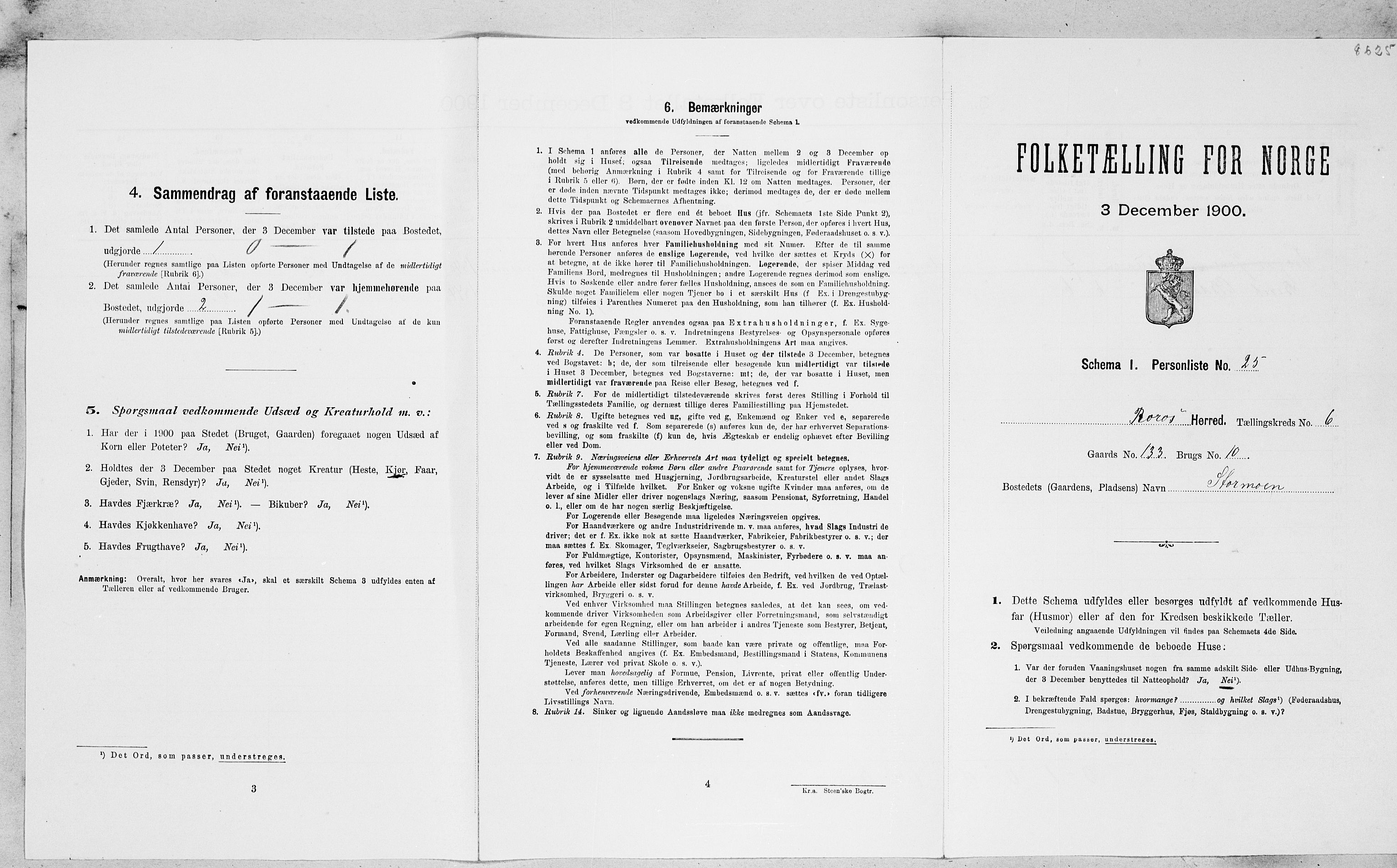 SAT, Folketelling 1900 for 1640 Røros herred, 1900, s. 814