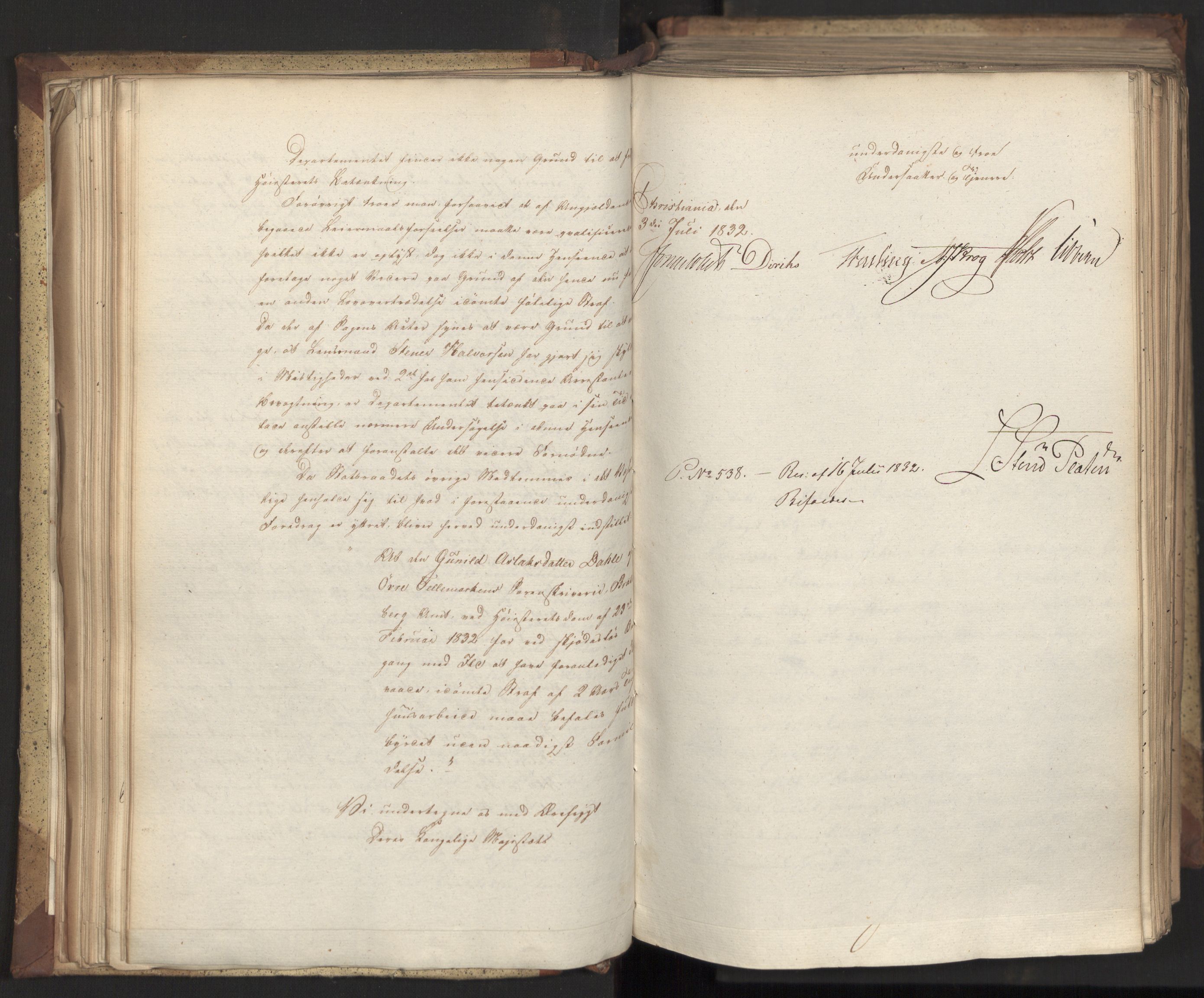 Statsrådsavdelingen i Stockholm, AV/RA-S-1003/D/Da/L0079: Regjeringsinnstillinger nr. 2400-2549, 1832, s. 92