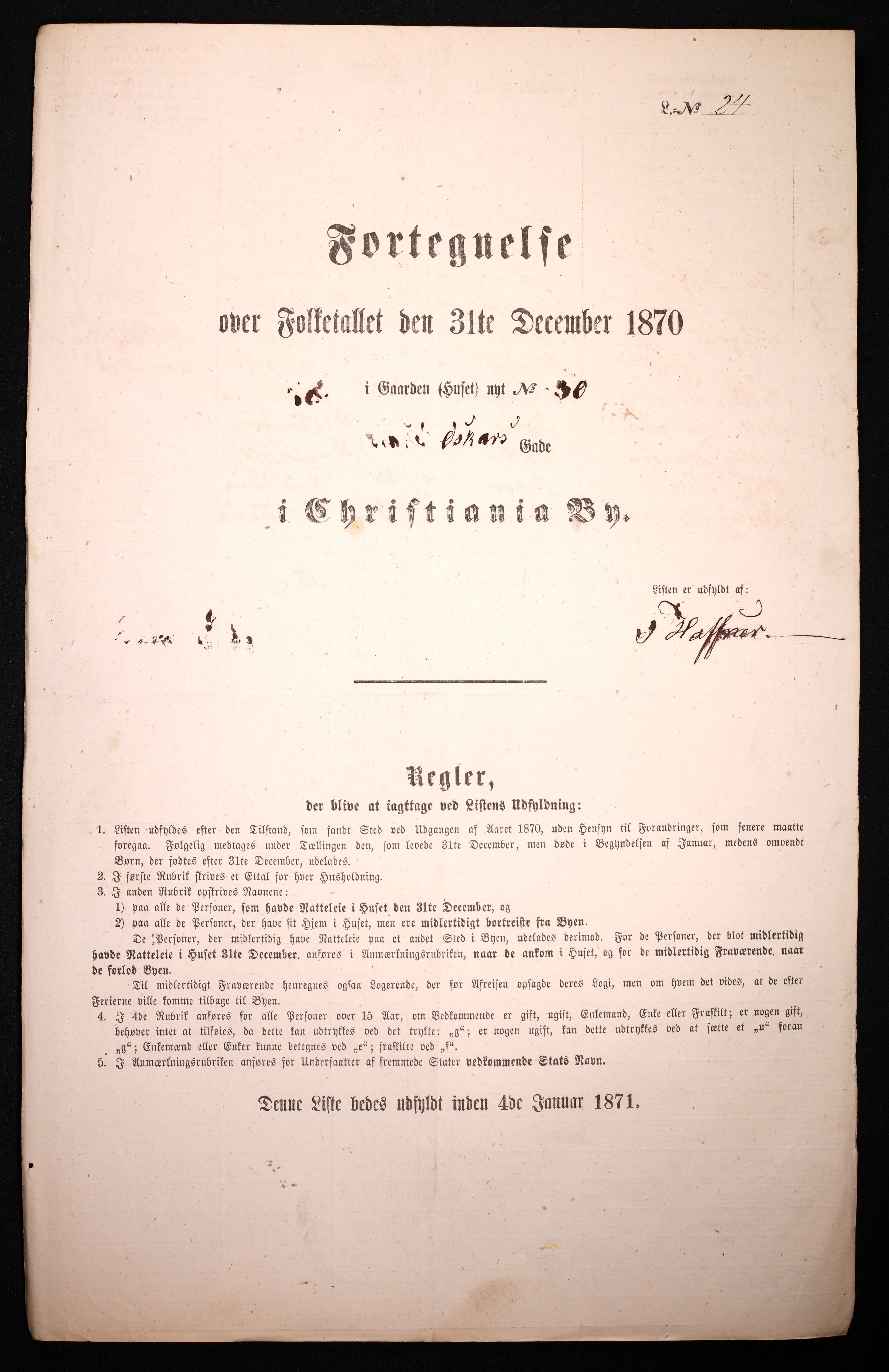 RA, Folketelling 1870 for 0301 Kristiania kjøpstad, 1870, s. 2723