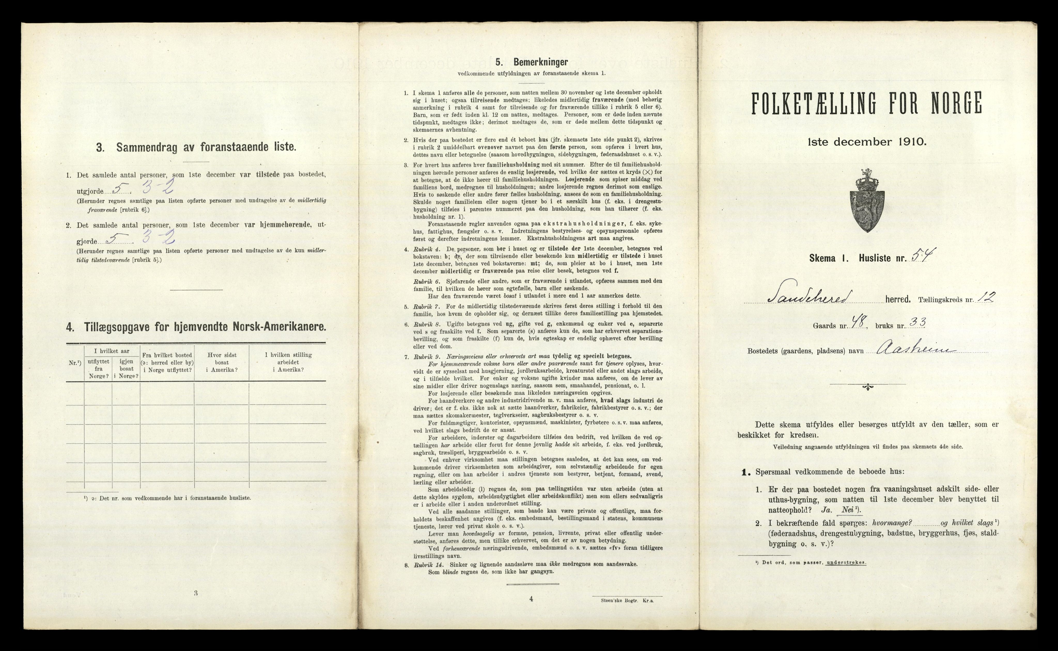 RA, Folketelling 1910 for 0724 Sandeherred herred, 1910, s. 2555