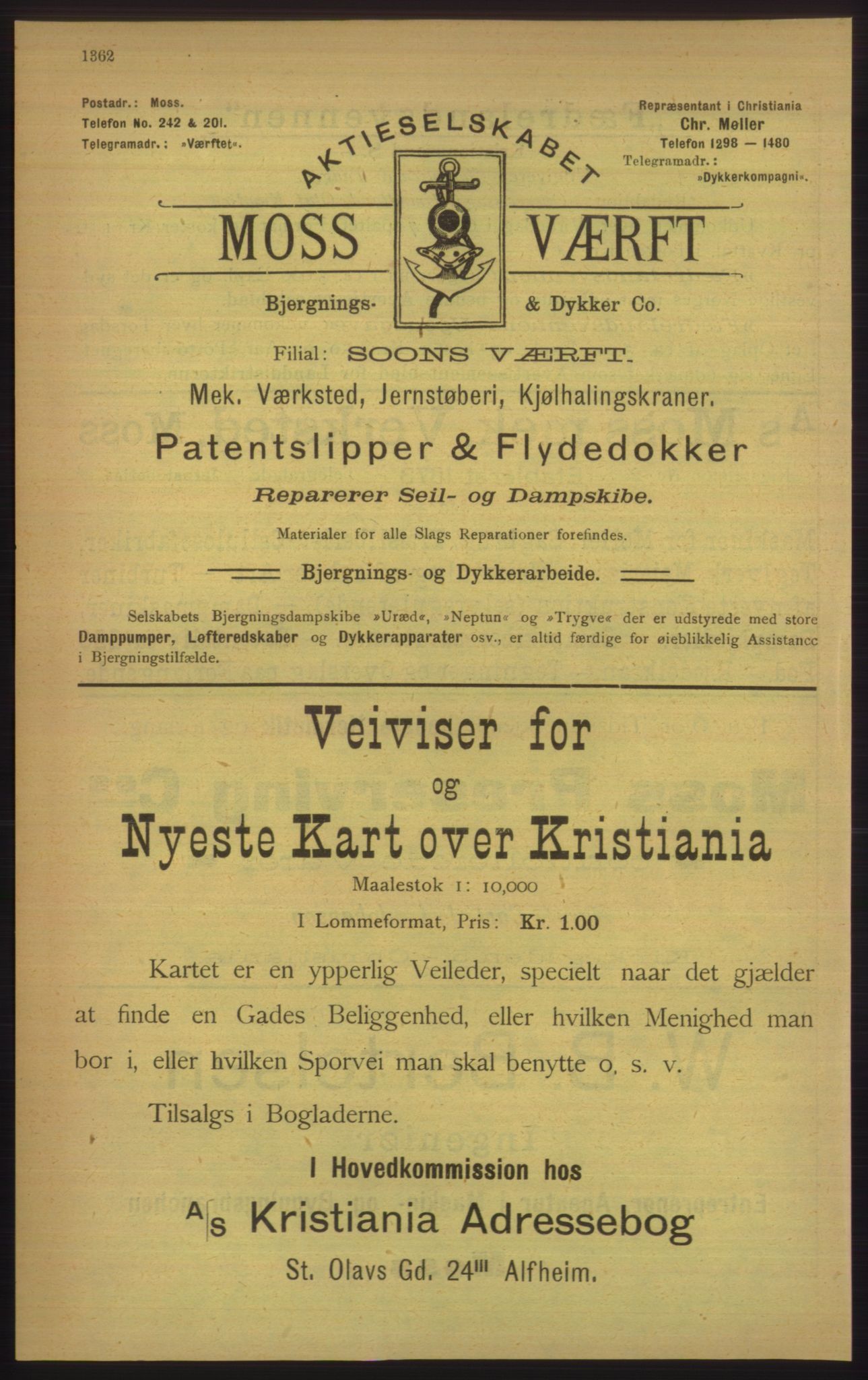 Kristiania/Oslo adressebok, PUBL/-, 1906, s. 1362