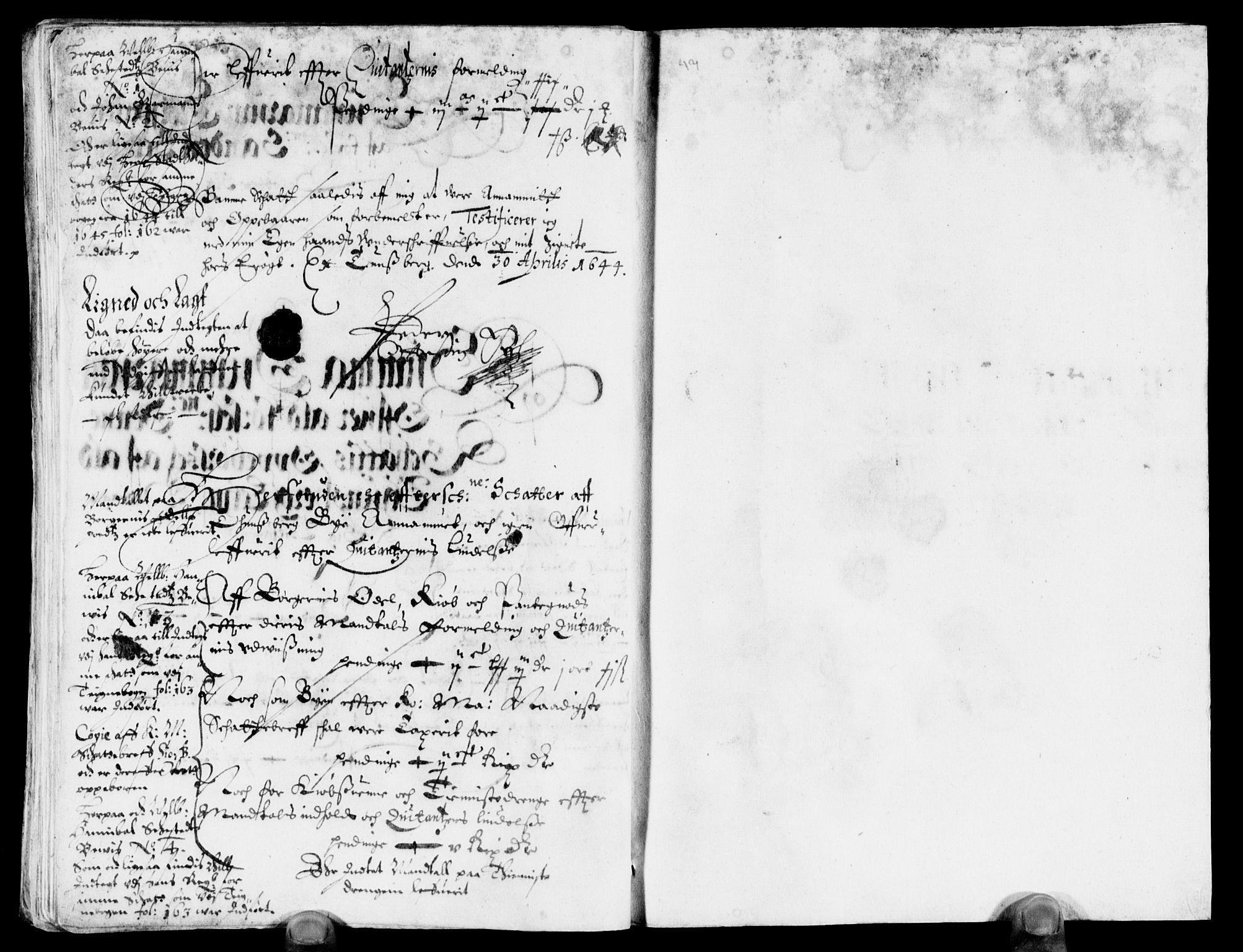 Rentekammeret inntil 1814, Reviderte regnskaper, Lensregnskaper, AV/RA-EA-5023/R/Rb/Rbo/L0024: Tønsberg len, 1642-1644