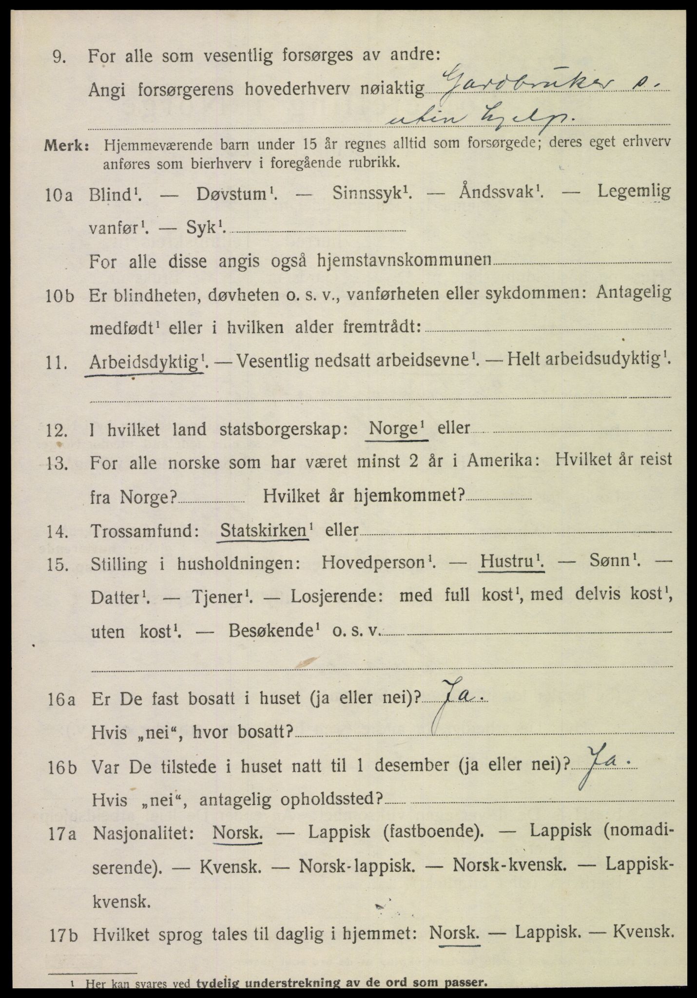 SAT, Folketelling 1920 for 1713 Lånke herred, 1920, s. 855