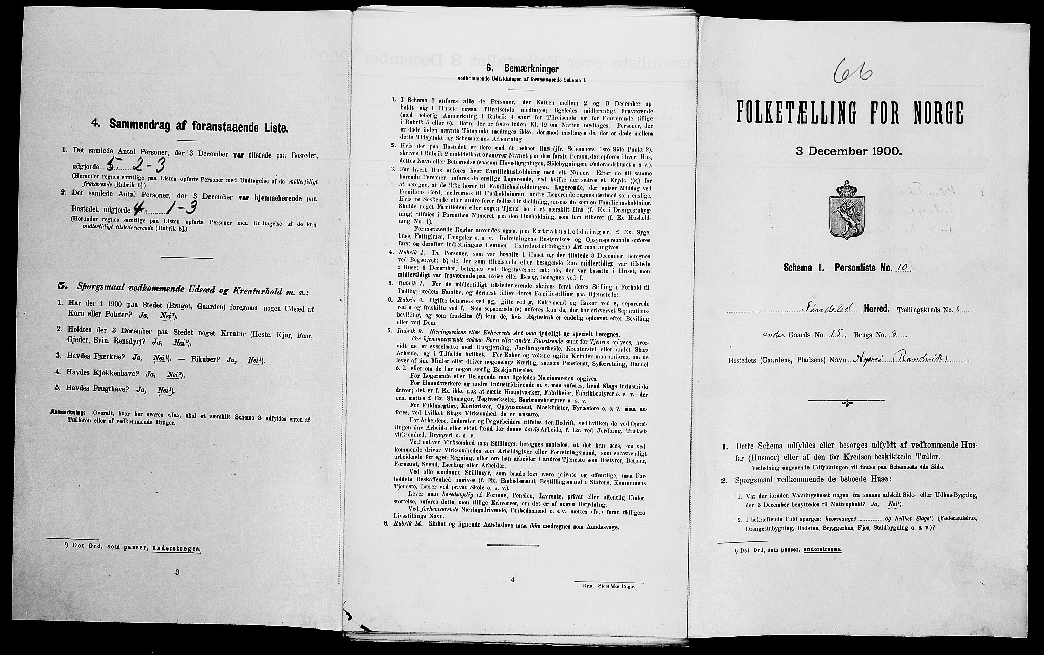 SAK, Folketelling 1900 for 0913 Søndeled herred, 1900, s. 663