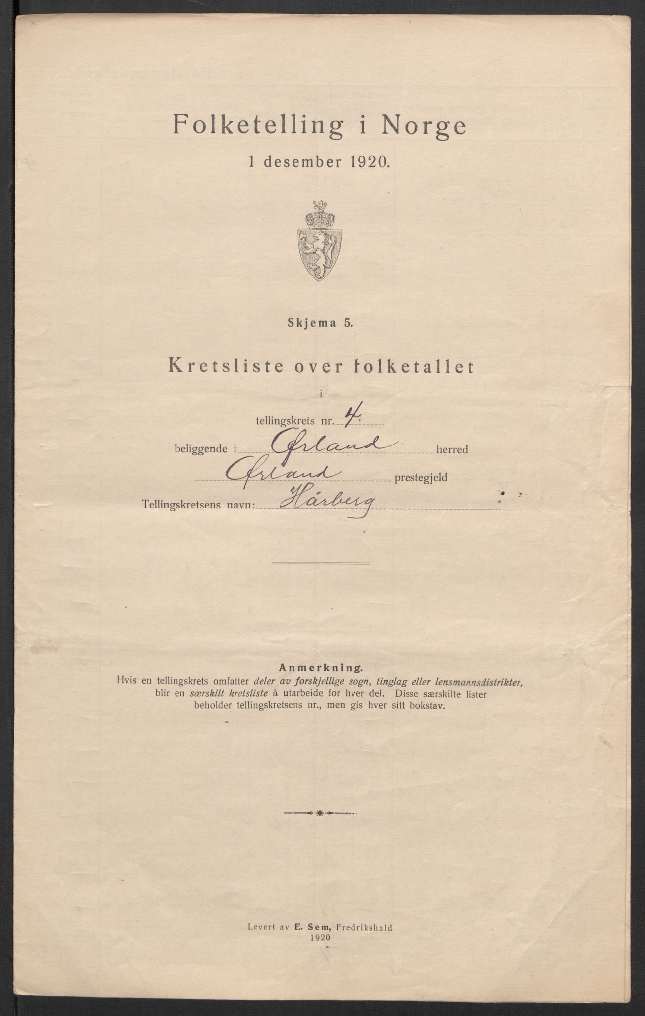 SAT, Folketelling 1920 for 1621 Ørland herred, 1920, s. 17