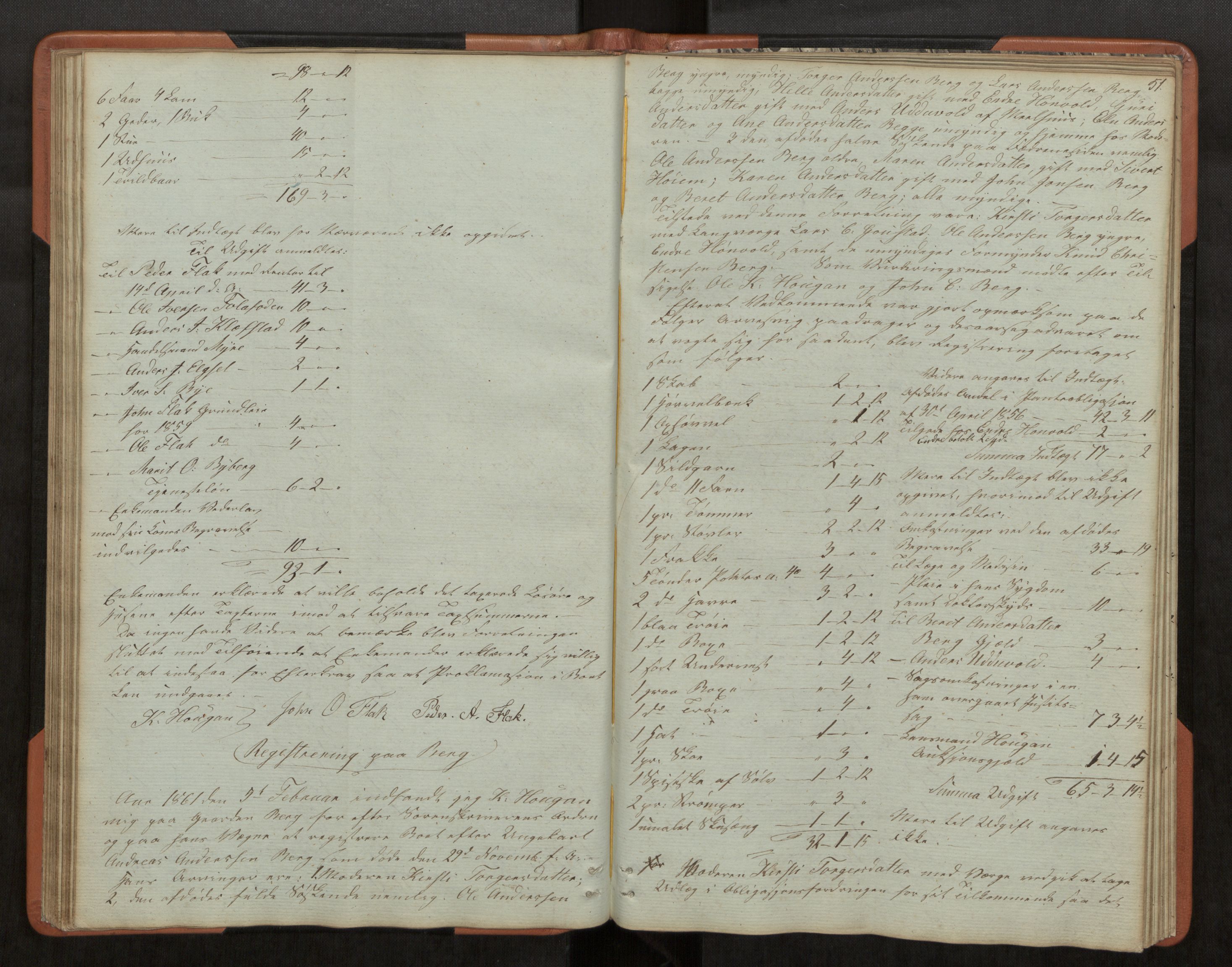 Strinda og Selbu sorenskriveri, AV/SAT-A-0015/3/3C/L0001: Skifteregistreringsprot. for Byneset, 1852-1870, s. 51
